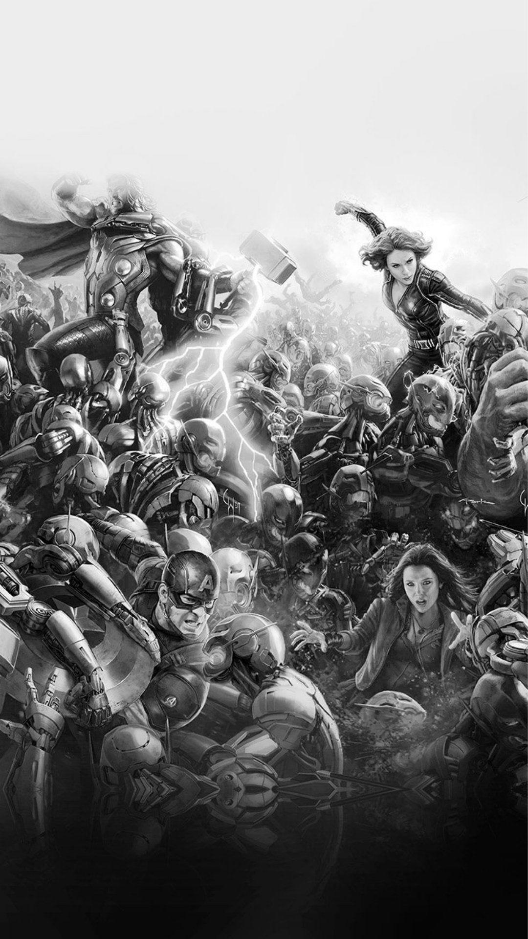 Marvel Black and White Wallpapers Top Free Marvel Black and White Backgrounds WallpaperAccess