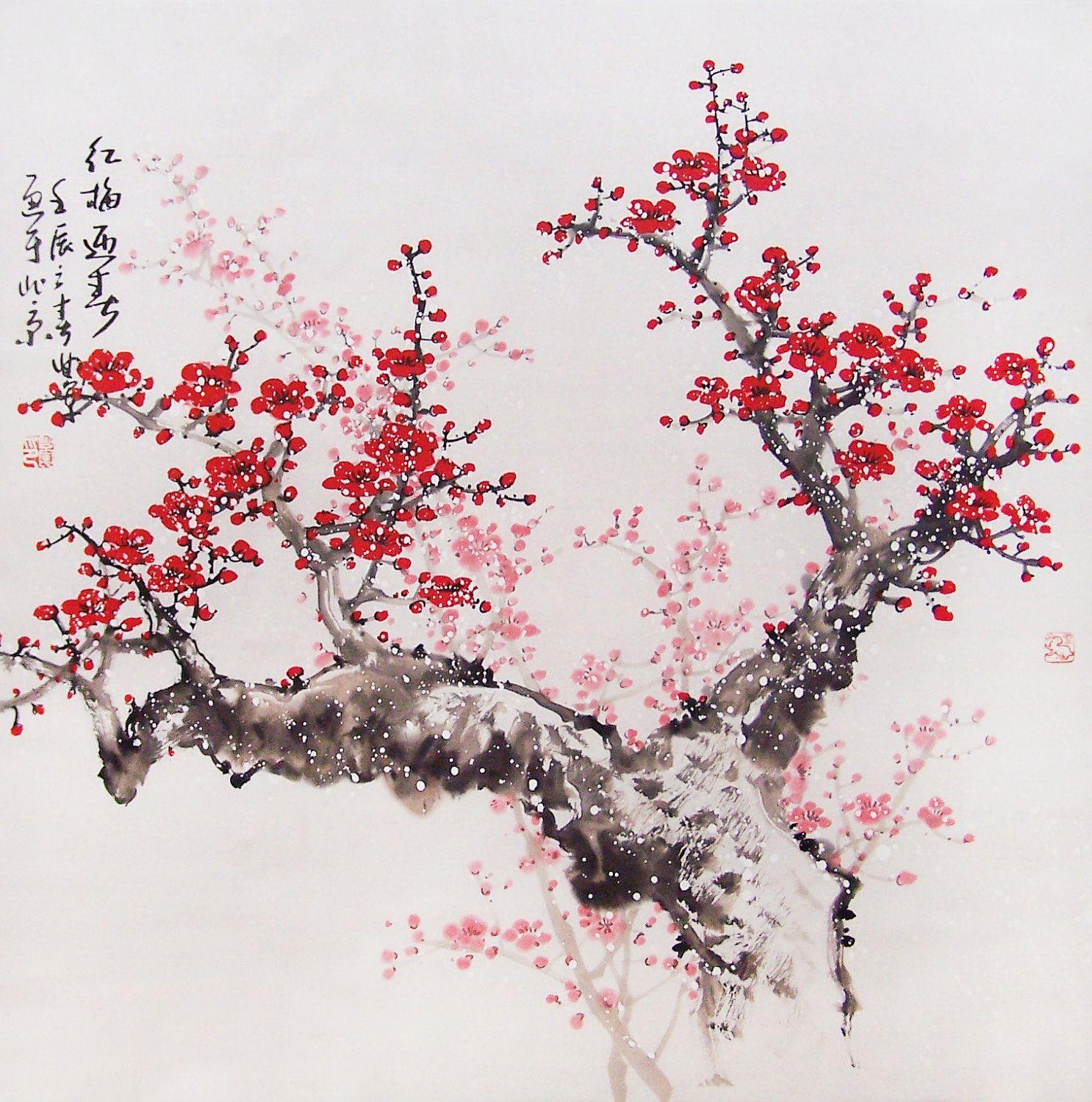 Cherry Blossom Painting Wallpapers Top Free Cherry Blossom Painting