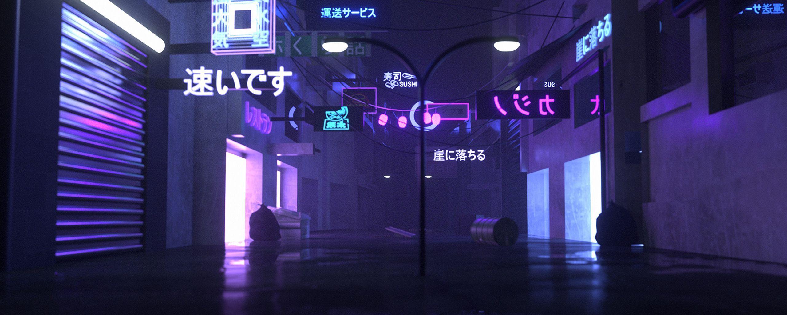 Anime Neon City Wallpapers Top Free Anime Neon City Backgrounds