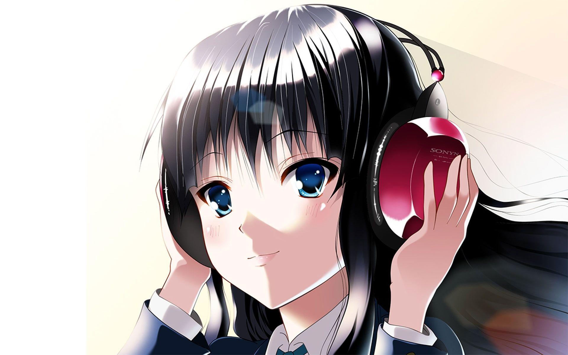 Anime Girl with Headphones Wallpapers Top Free Anime Girl with