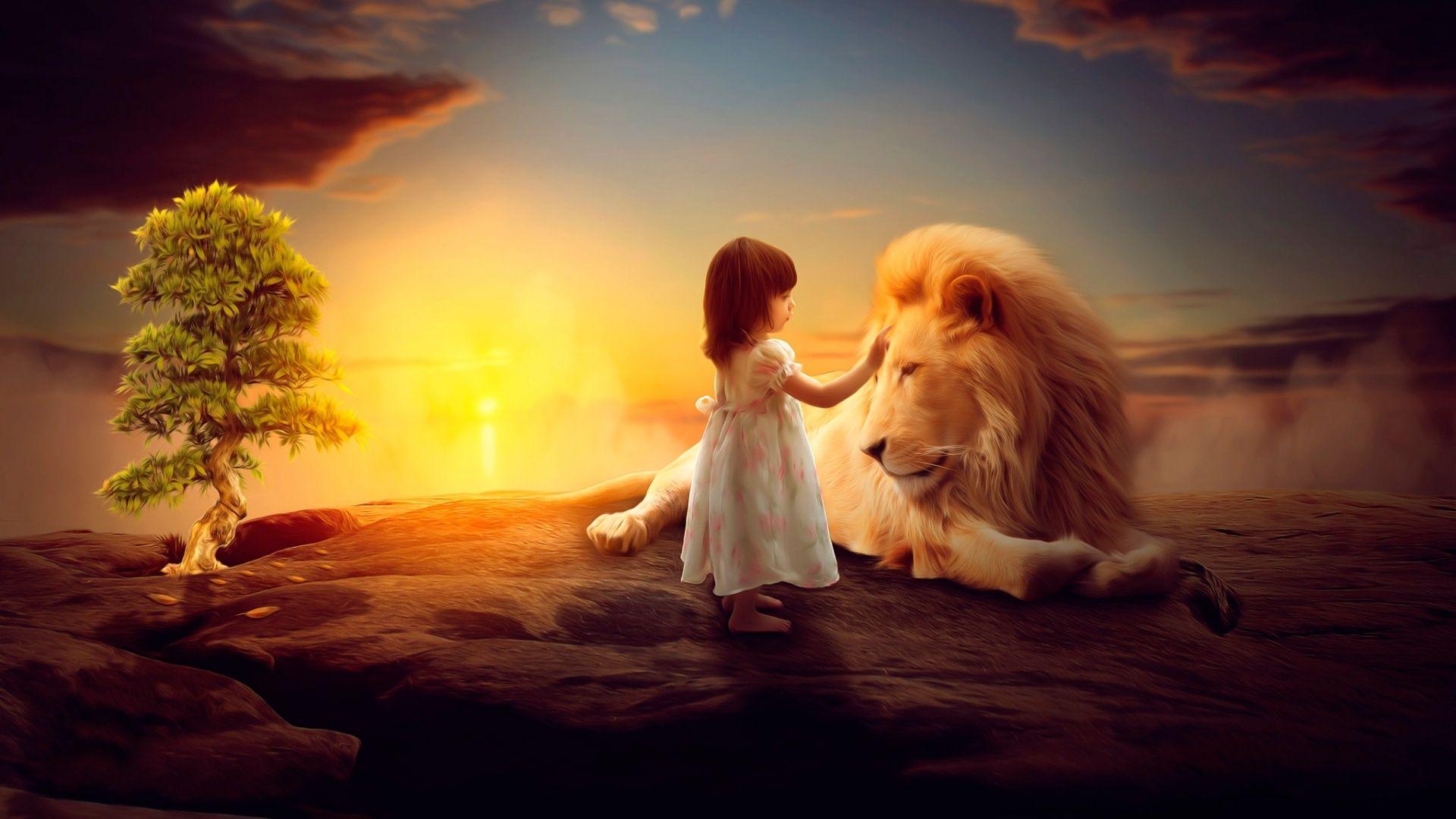 Lion and Girl Wallpapers Top Free Lion and Girl Backgrounds