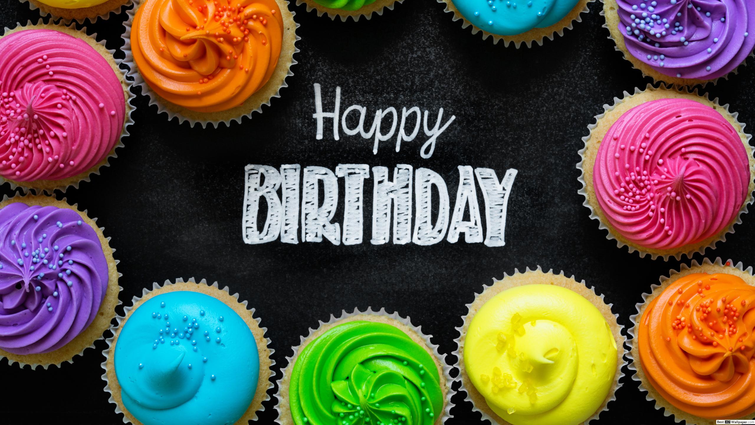 Birthday Cupcake Zoom Background
