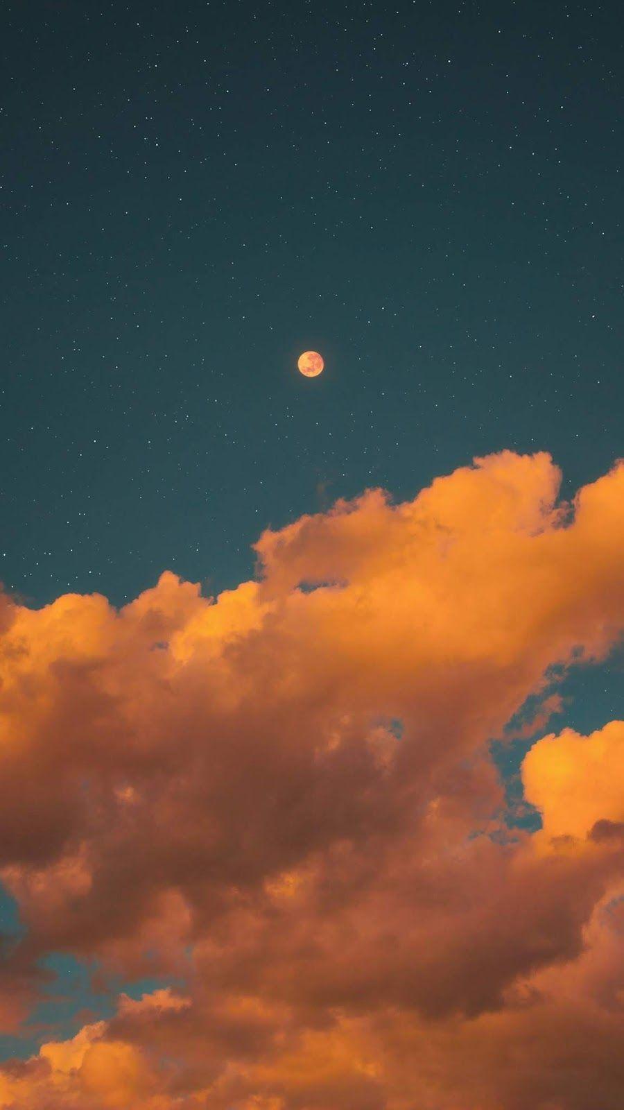 Orange Moon Wallpapers Top Free Orange Moon Backgrounds WallpaperAccess
