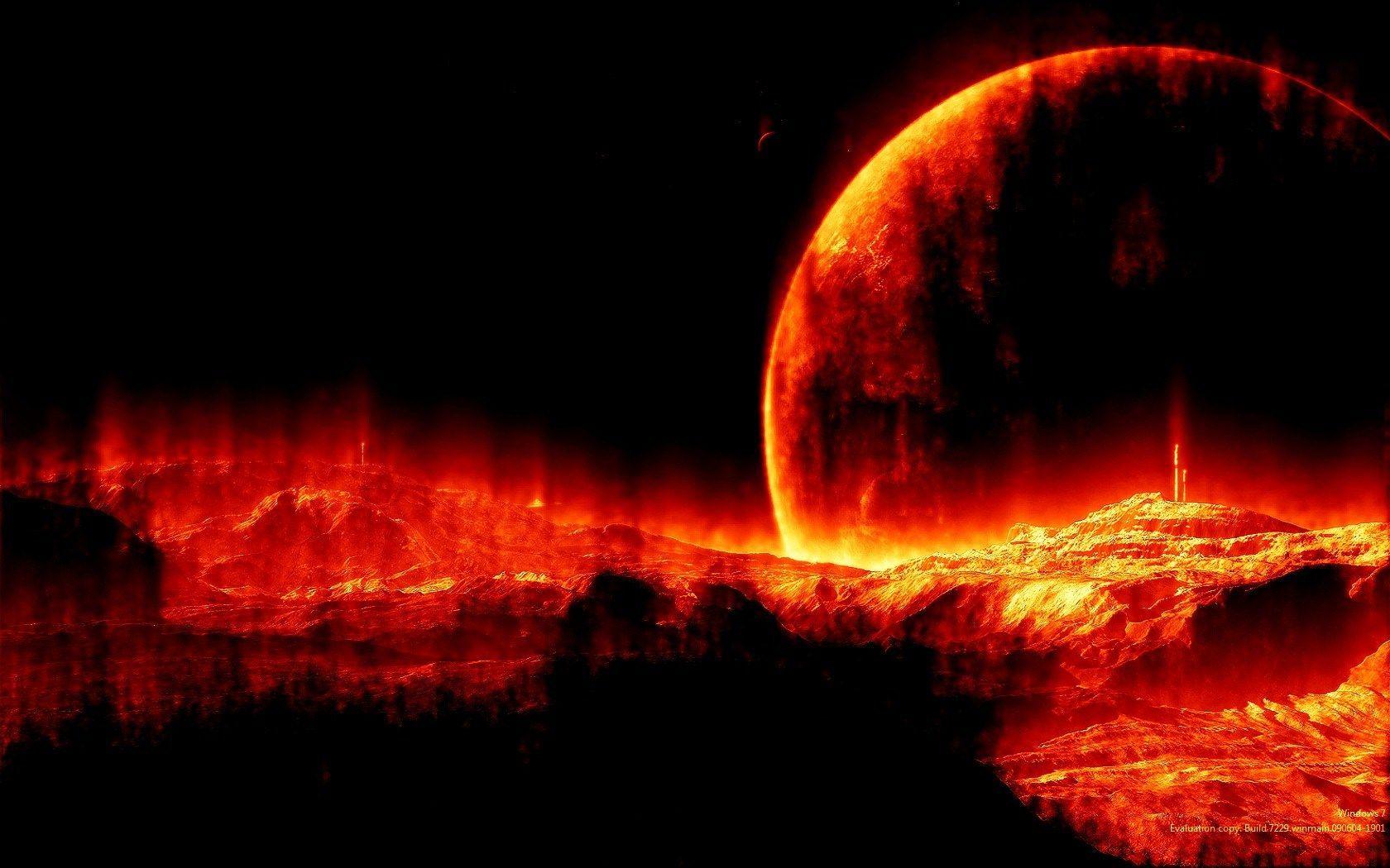 Orange Moon Wallpaper