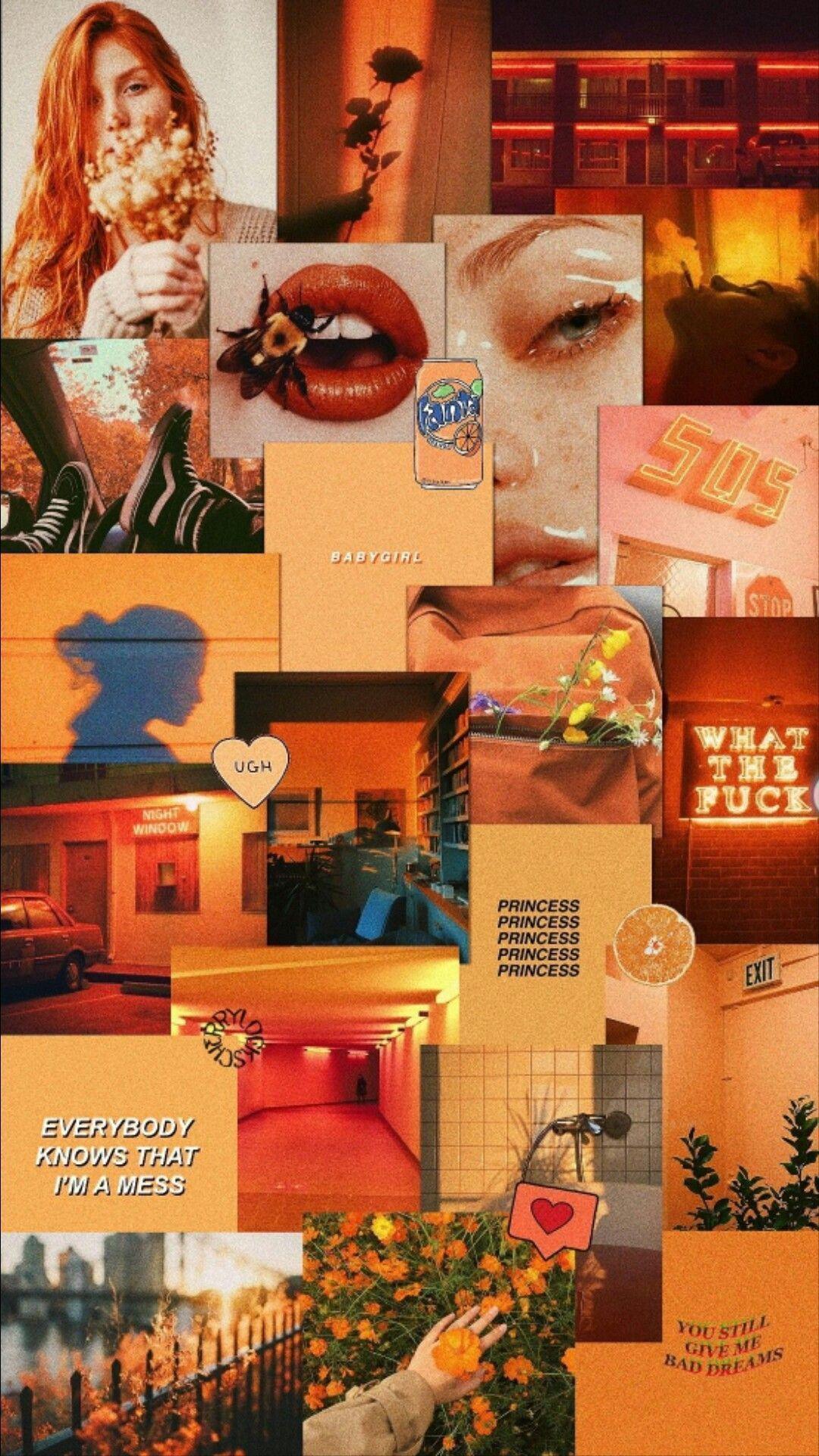 Orange Aesthetic Tumblr Desktop Wallpapers Top Free Orange Aesthetic