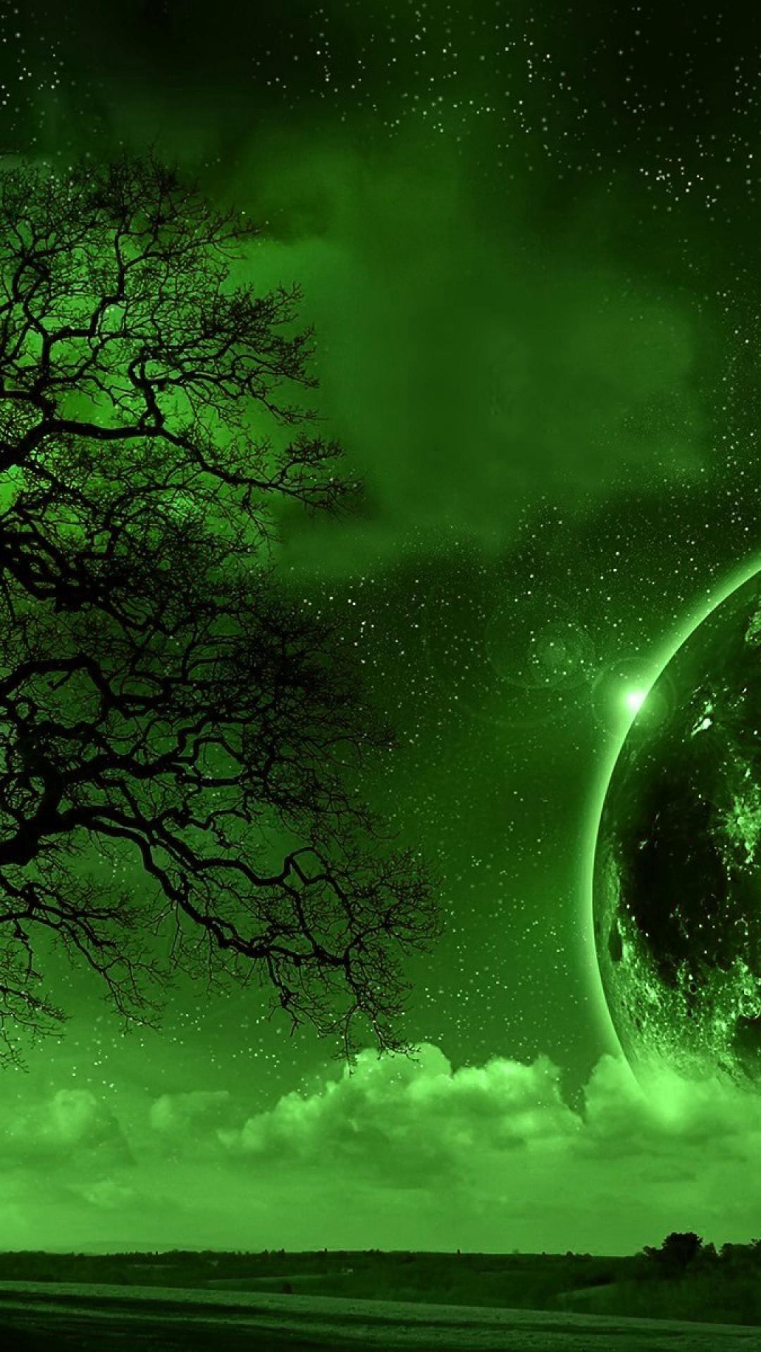 Green Moon Wallpapers Top Free Green Moon Backgrounds WallpaperAccess