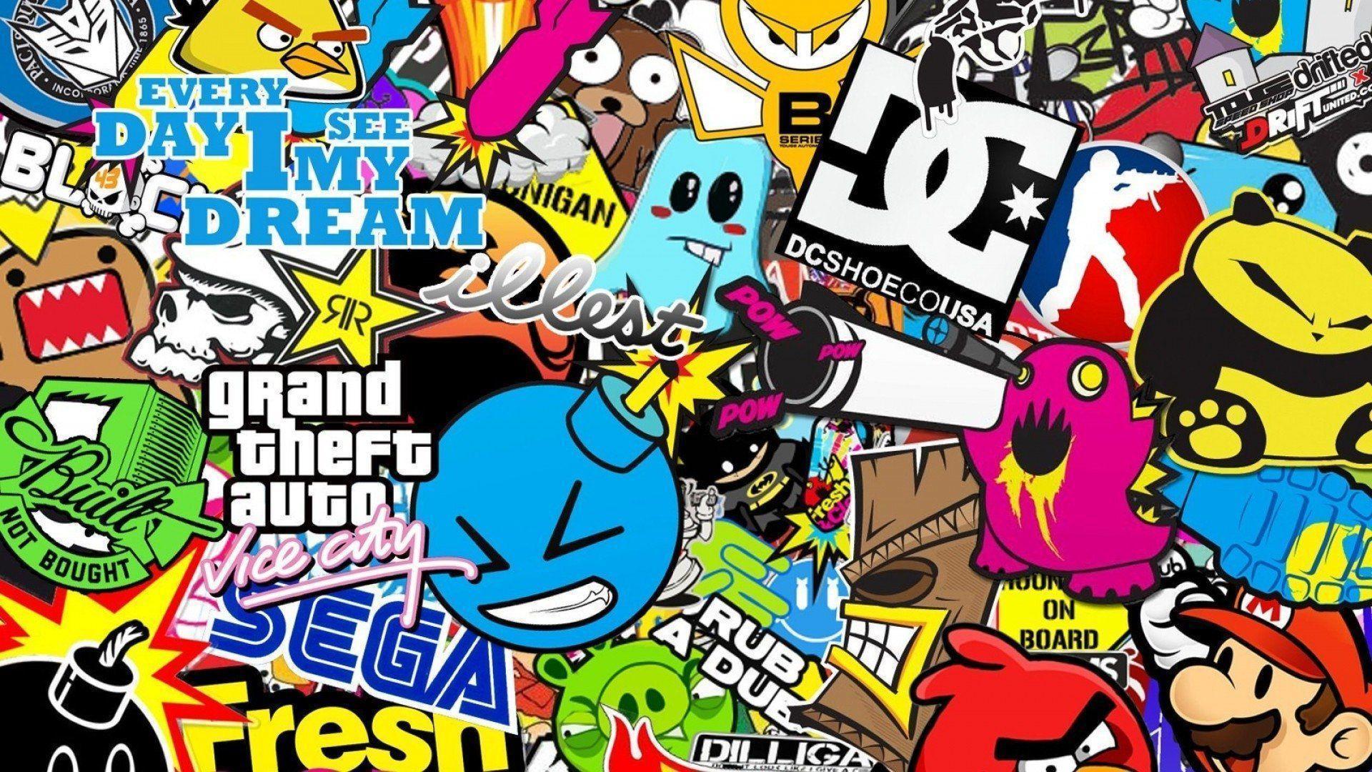 Blue Sticker Bomb Wallpapers Top Free Blue Sticker Bomb Backgrounds