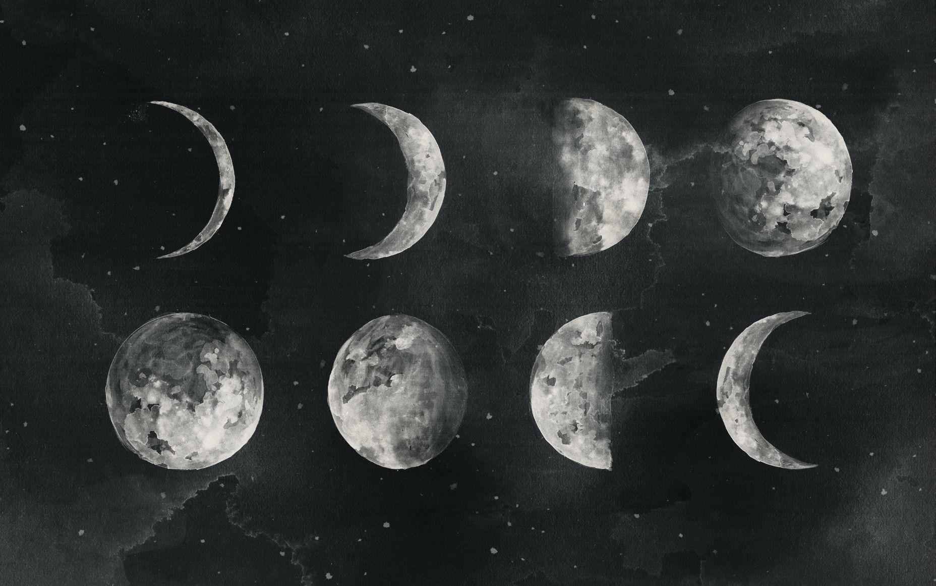 Moon Phases Wallpapers Top Free Moon Phases Backgrounds WallpaperAccess