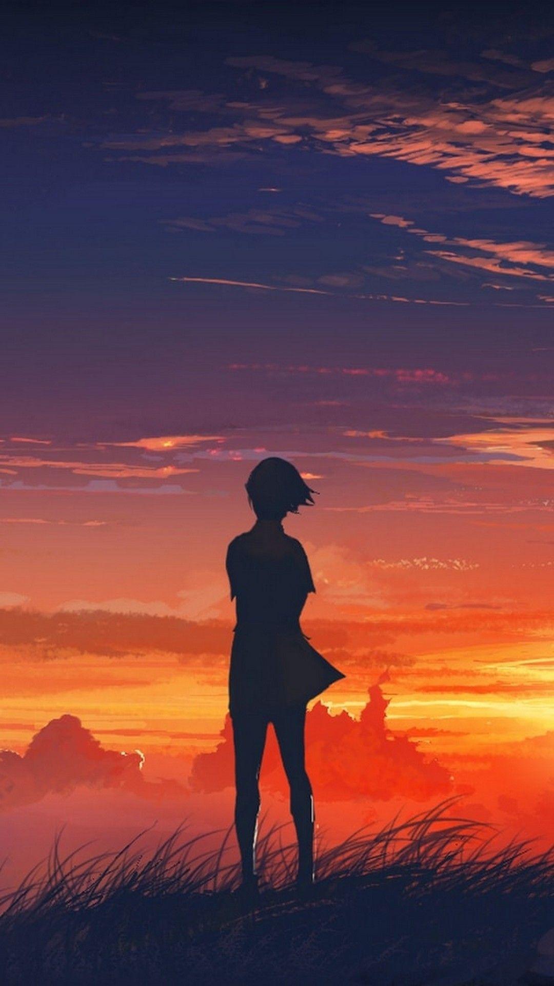 Anime Sunset iPhone Wallpapers Top Free Anime Sunset iPhone Backgrounds WallpaperAccess