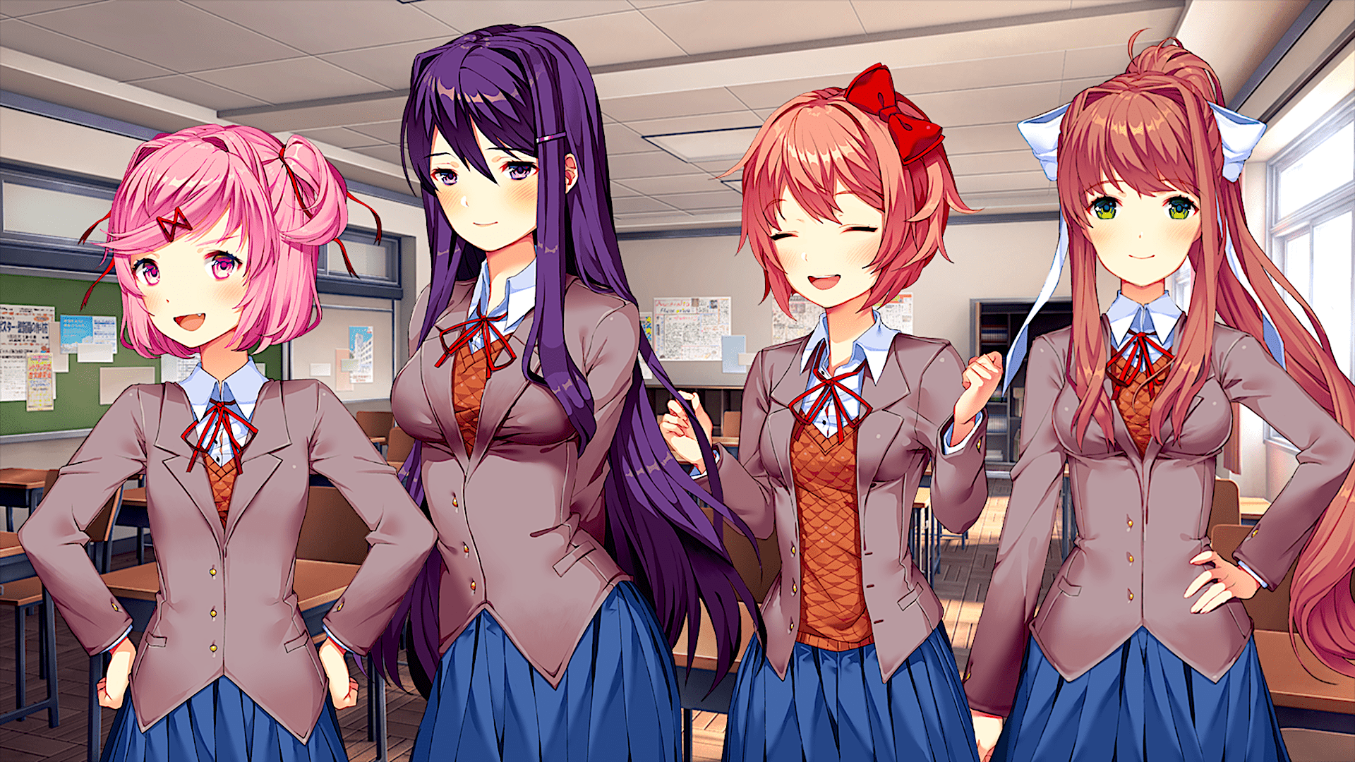 Doki Doki Wallpapers Top Free Doki Doki Backgrounds Wallpaperaccess