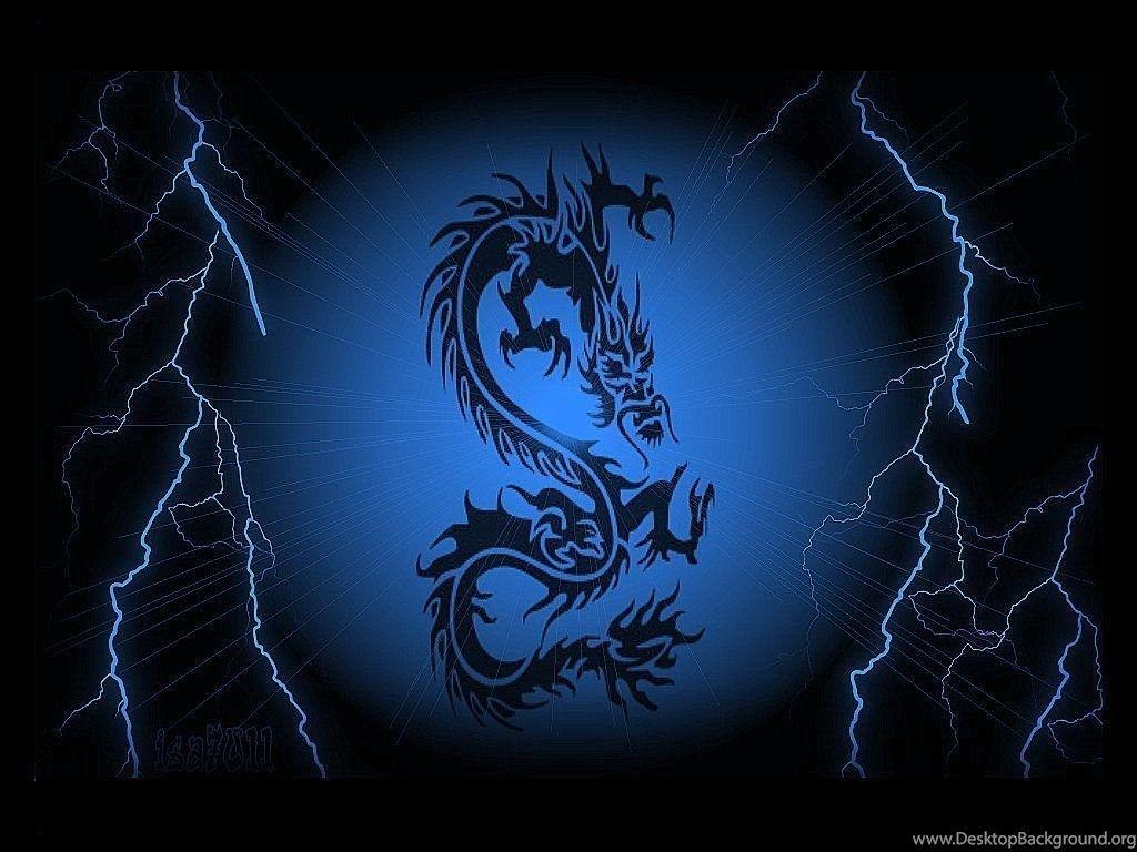 Black Blue Dragon Wallpaper