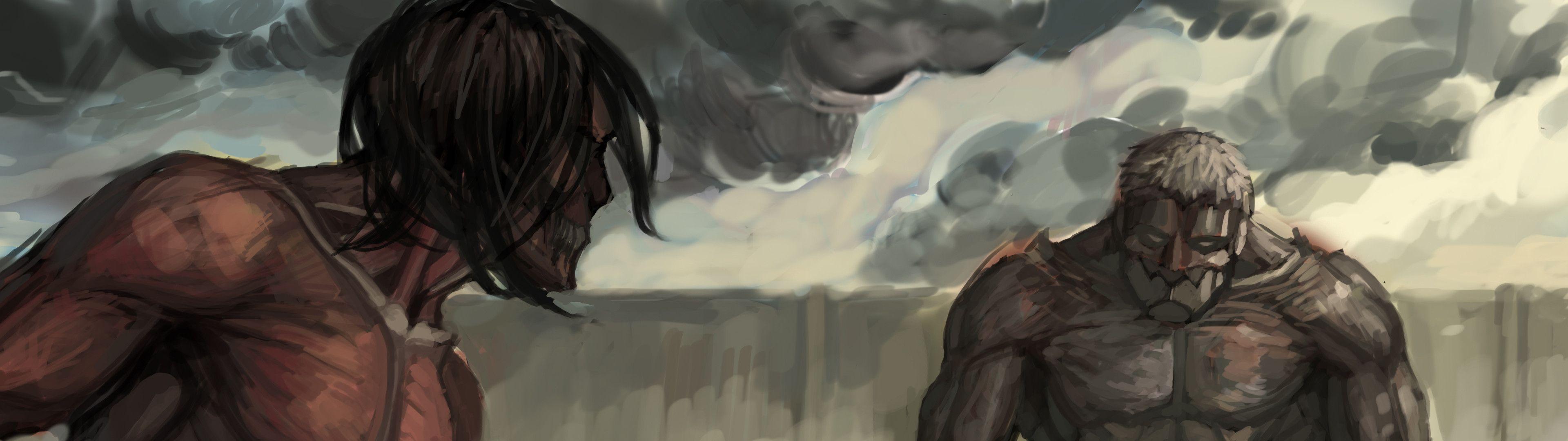 Attack On Titan Dual Monitor Wallpapers Top Free Attack On Titan Dual