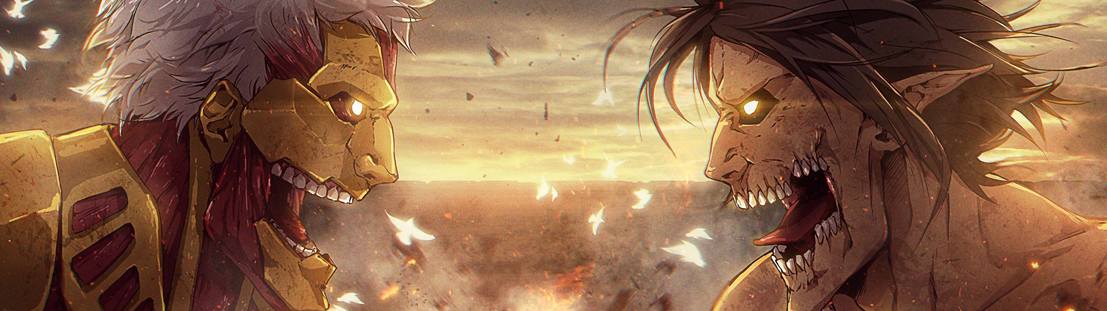 Attack On Titan Dual Monitor Wallpapers Top Free Attack On Titan Dual