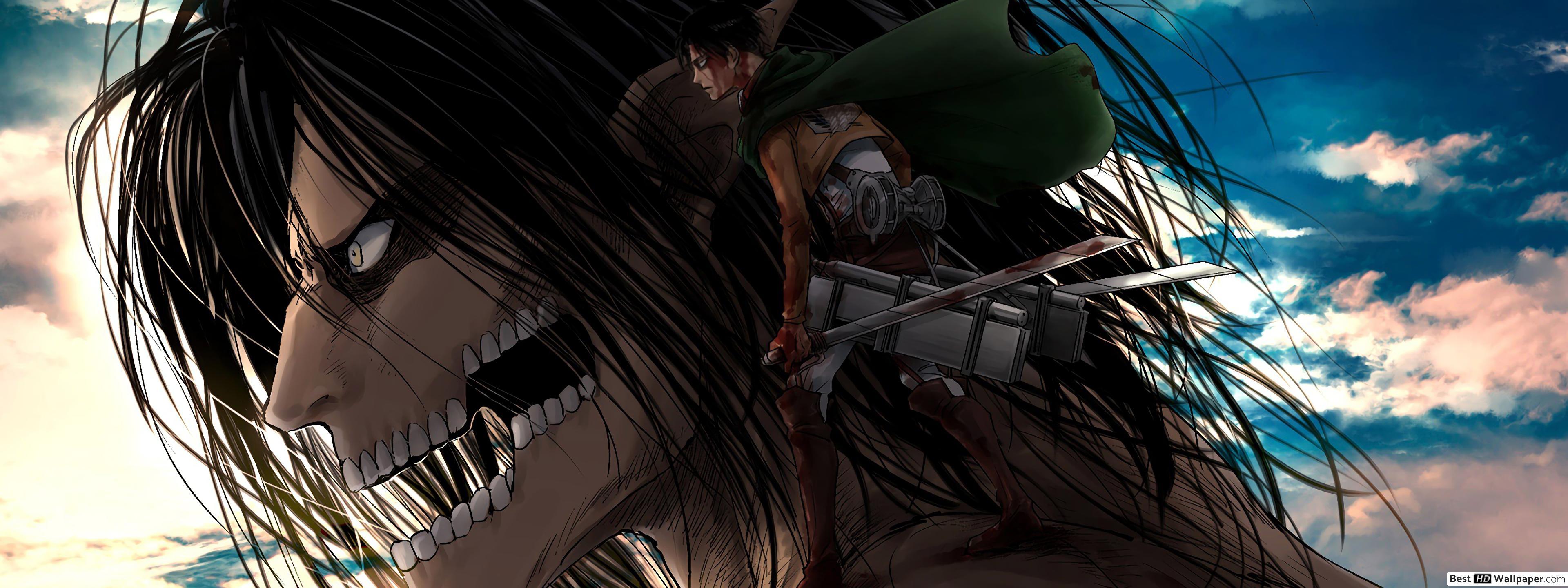 Attack On Titan Dual Monitor Wallpapers Top Free Attack On Titan Dual