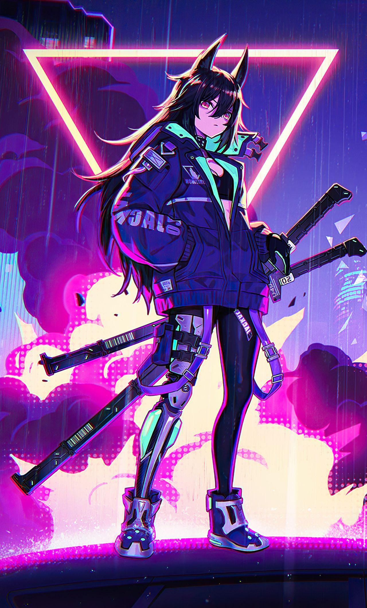 Neon Anime Wallpapers Top Free Neon Anime Backgrounds WallpaperAccess