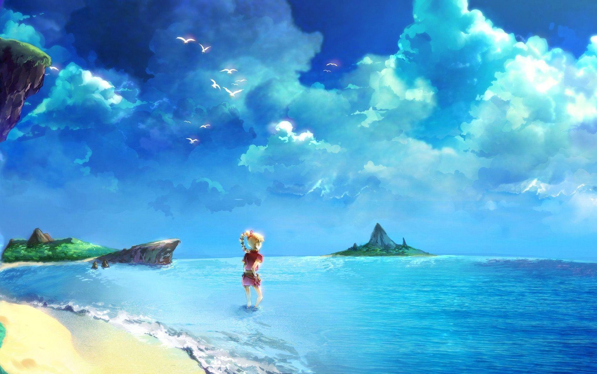 Anime Beach Wallpapers Top Free Anime Beach Backgrounds WallpaperAccess