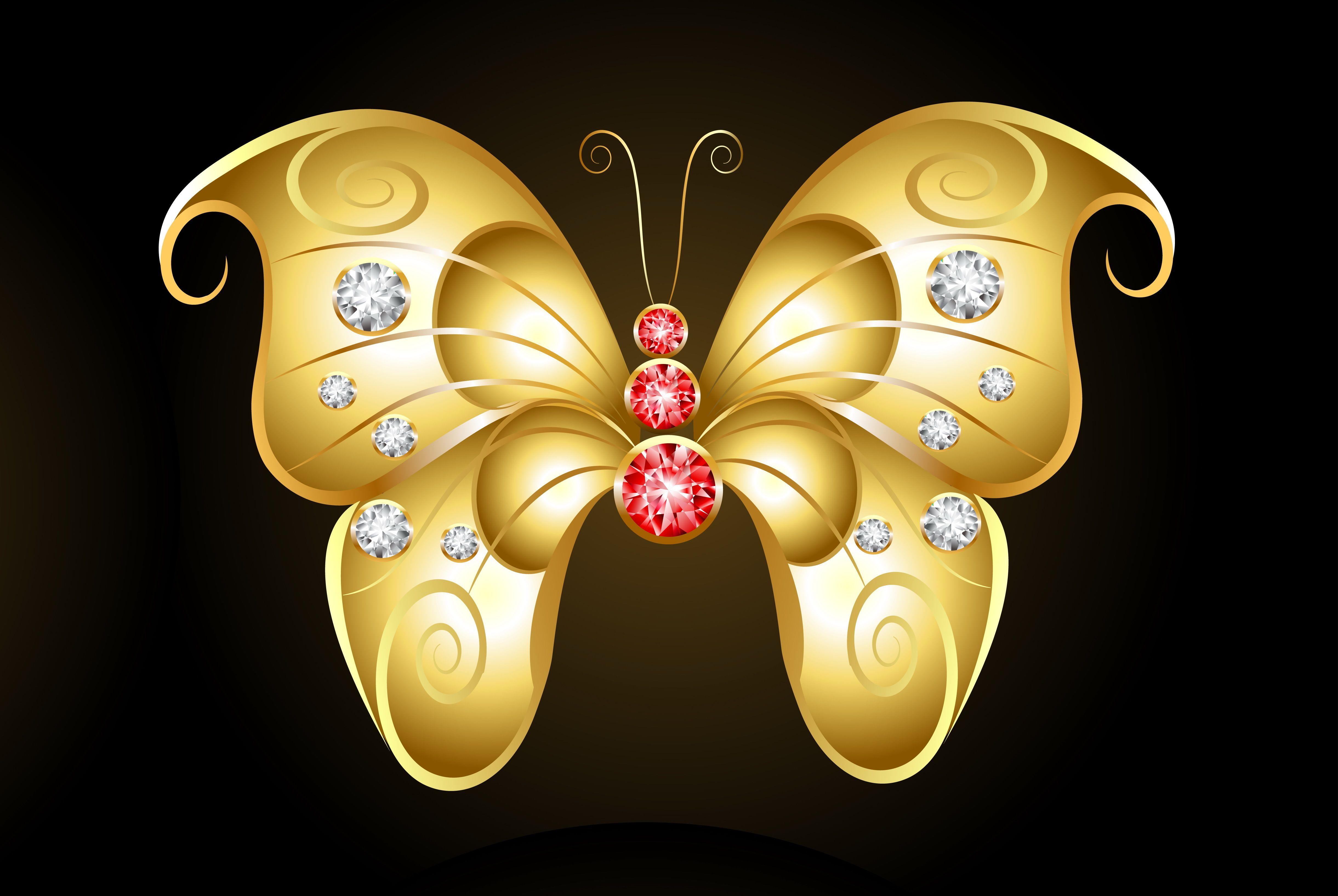 Golden Butterfly Wallpapers Top Free Golden Butterfly Backgrounds