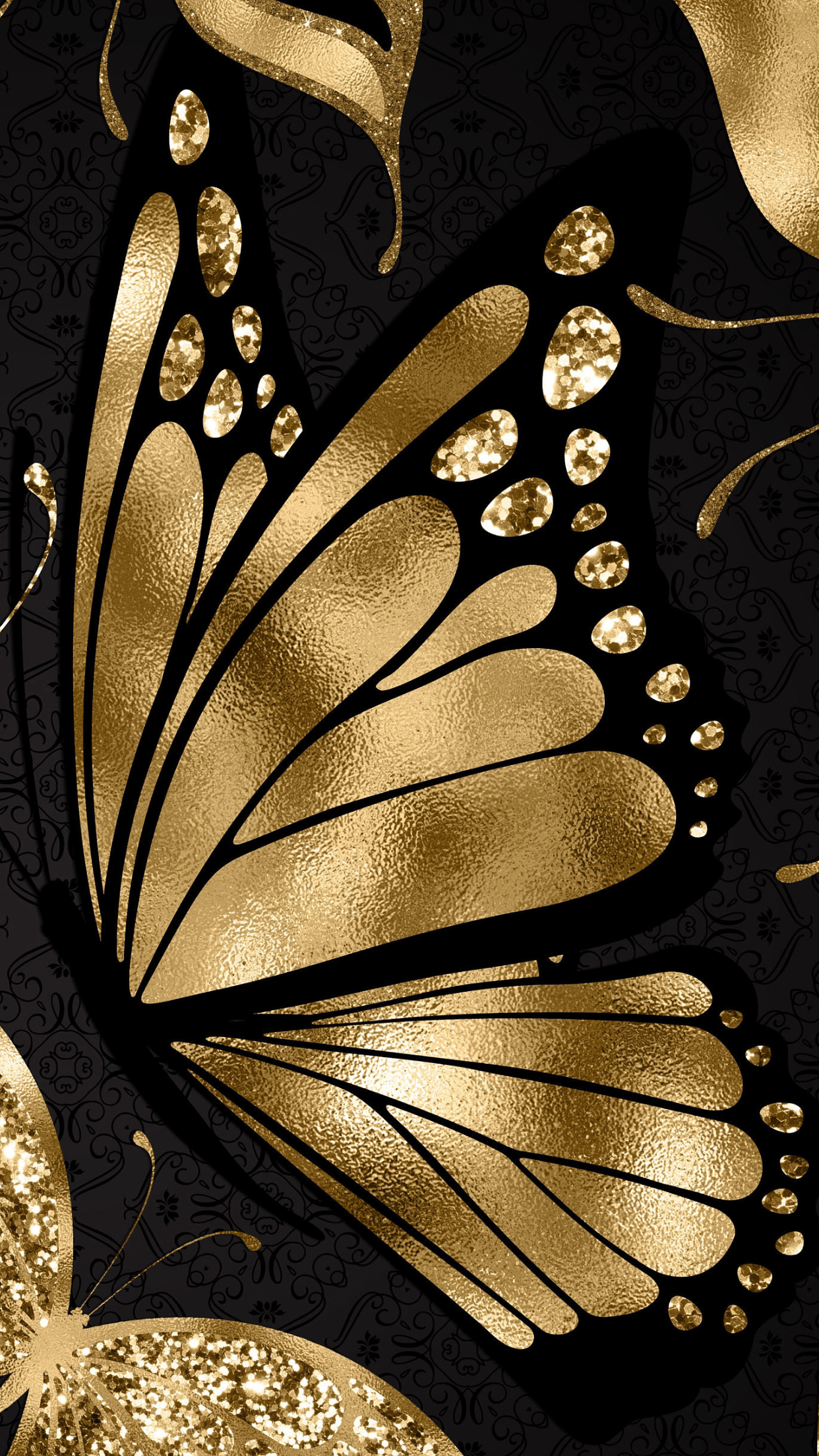 Black and Gold Butterfly Wallpapers Top Free Black and Gold Butterfly