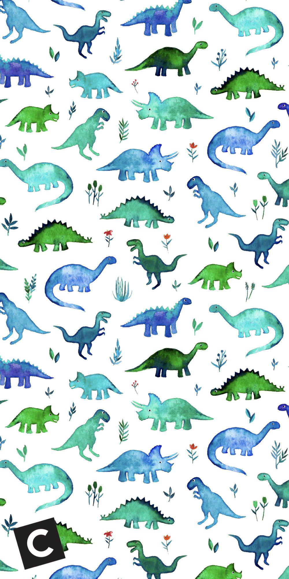 Aesthetic Dinosaur Wallpaper Blue Kremi Png