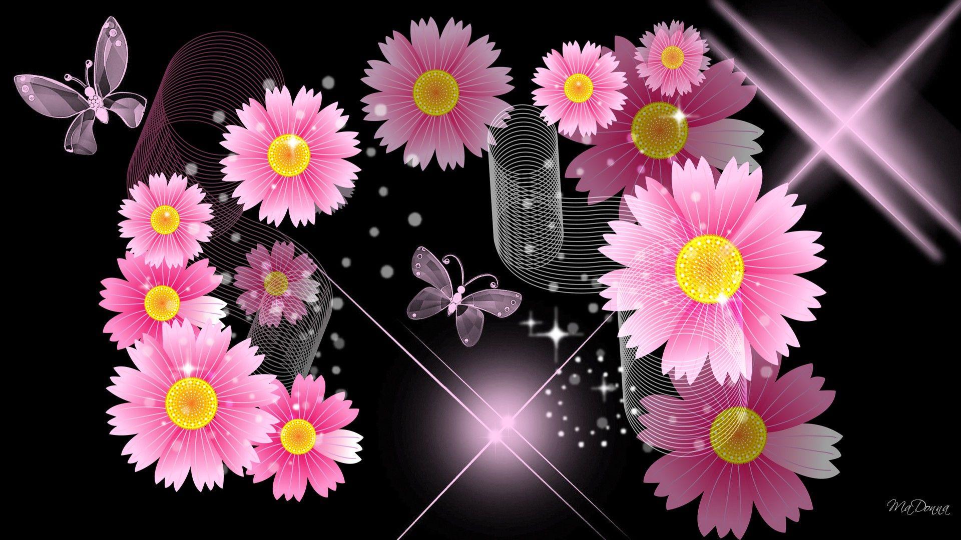 Black and Pink Floral Wallpapers Top Free Black and Pink Floral