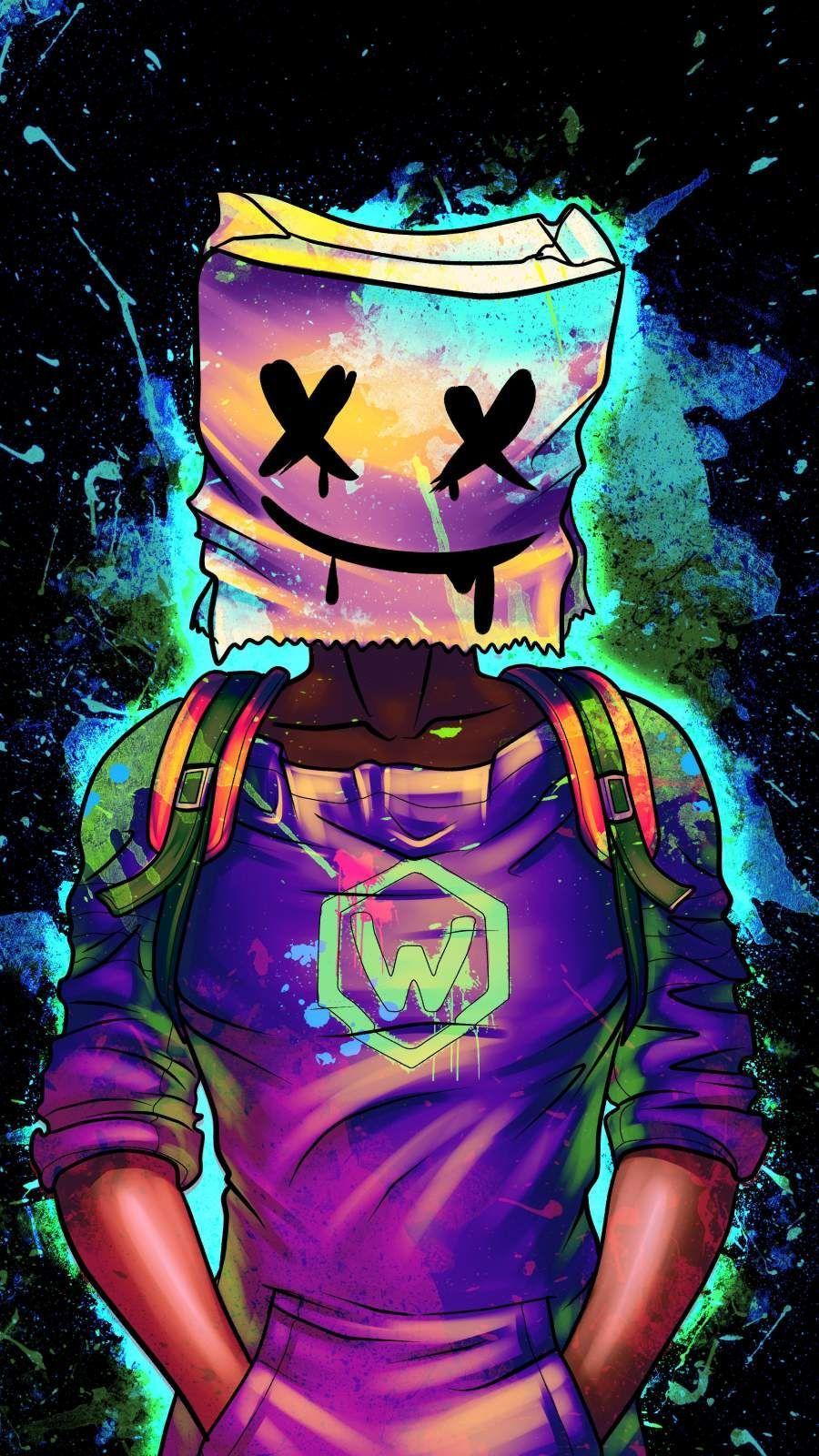 Neon Marshmello Wallpapers Top Free Neon Marshmello Backgrounds WallpaperAccess