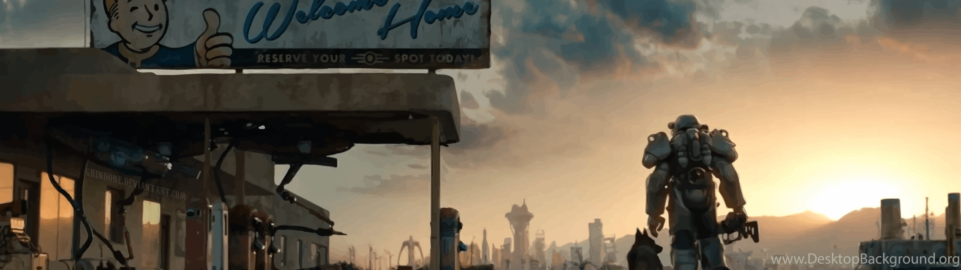 Fallout Dual Monitor Wallpapers Top Free Fallout Dual Monitor