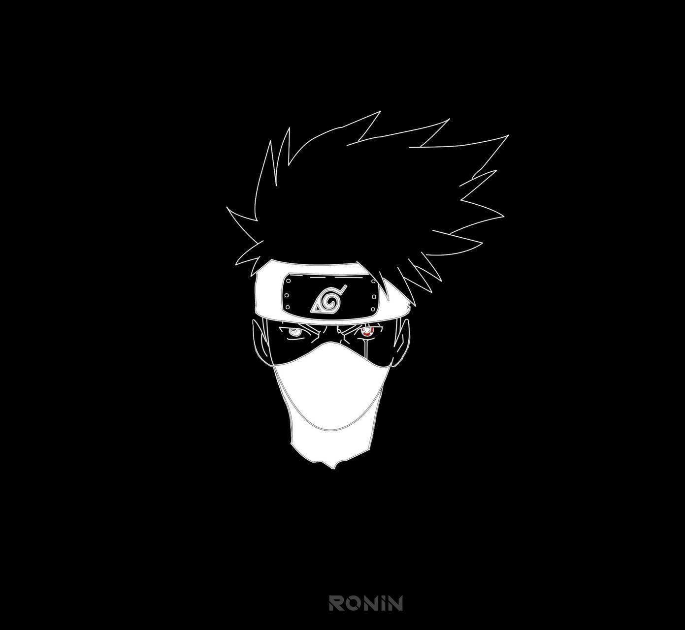 Kakashi Black And White Wallpaper