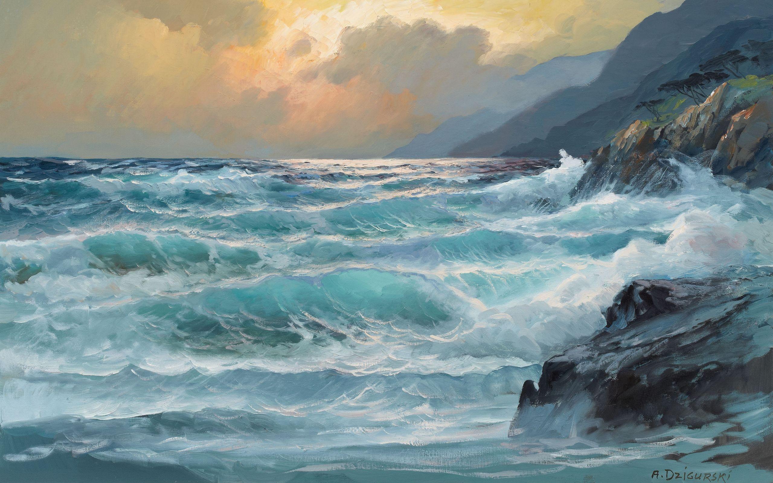 Sea Painting Wallpapers Top Free Sea Painting Backgrounds