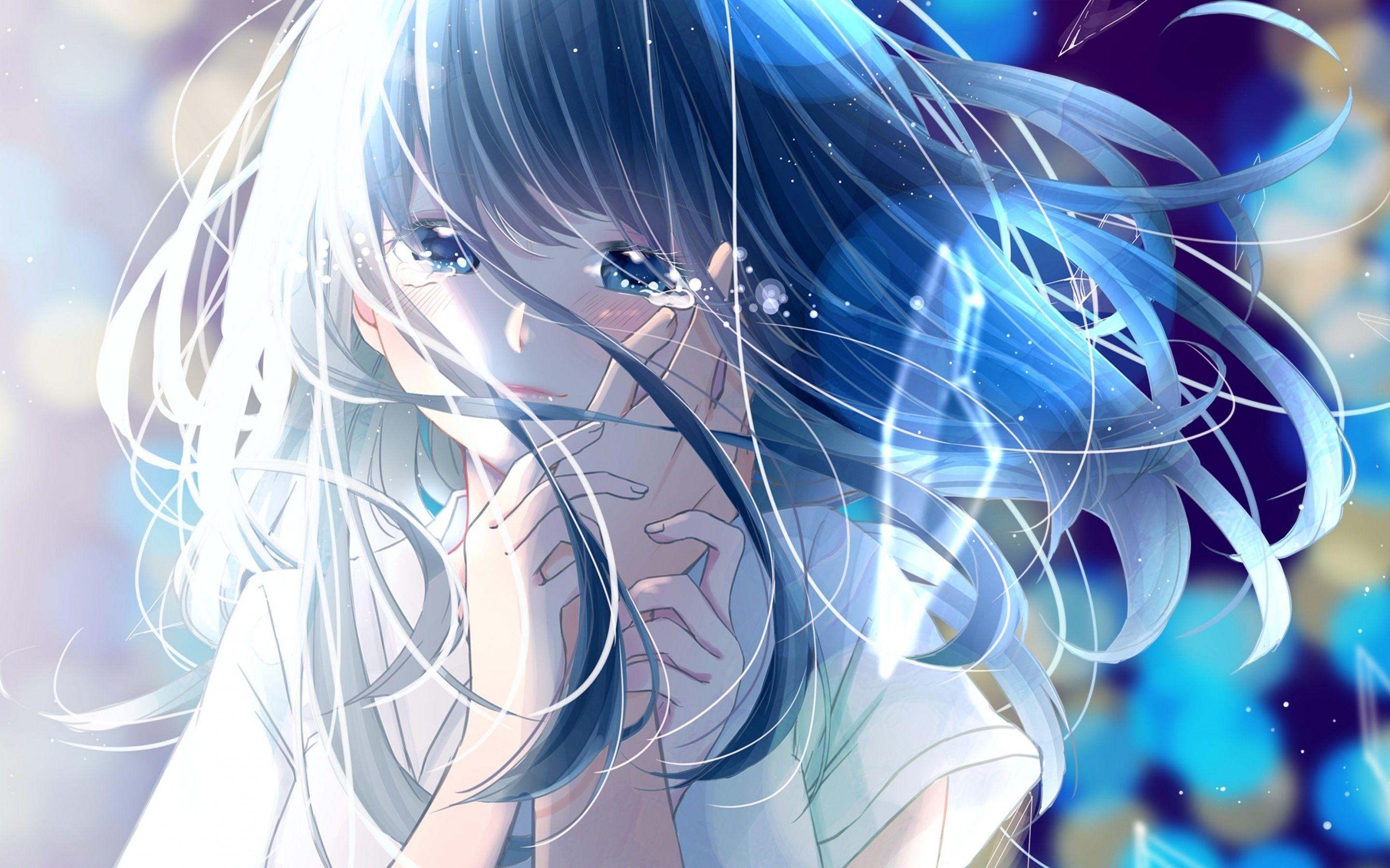 Anime Blue Girl Wallpapers Top Free Anime Blue Girl Backgrounds