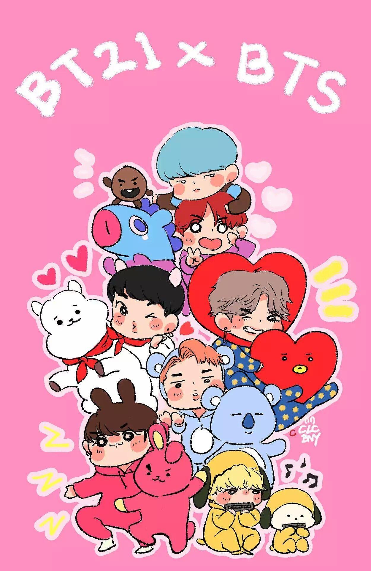BTS Kawaii Wallpapers Top Free BTS Kawaii Backgrounds WallpaperAccess
