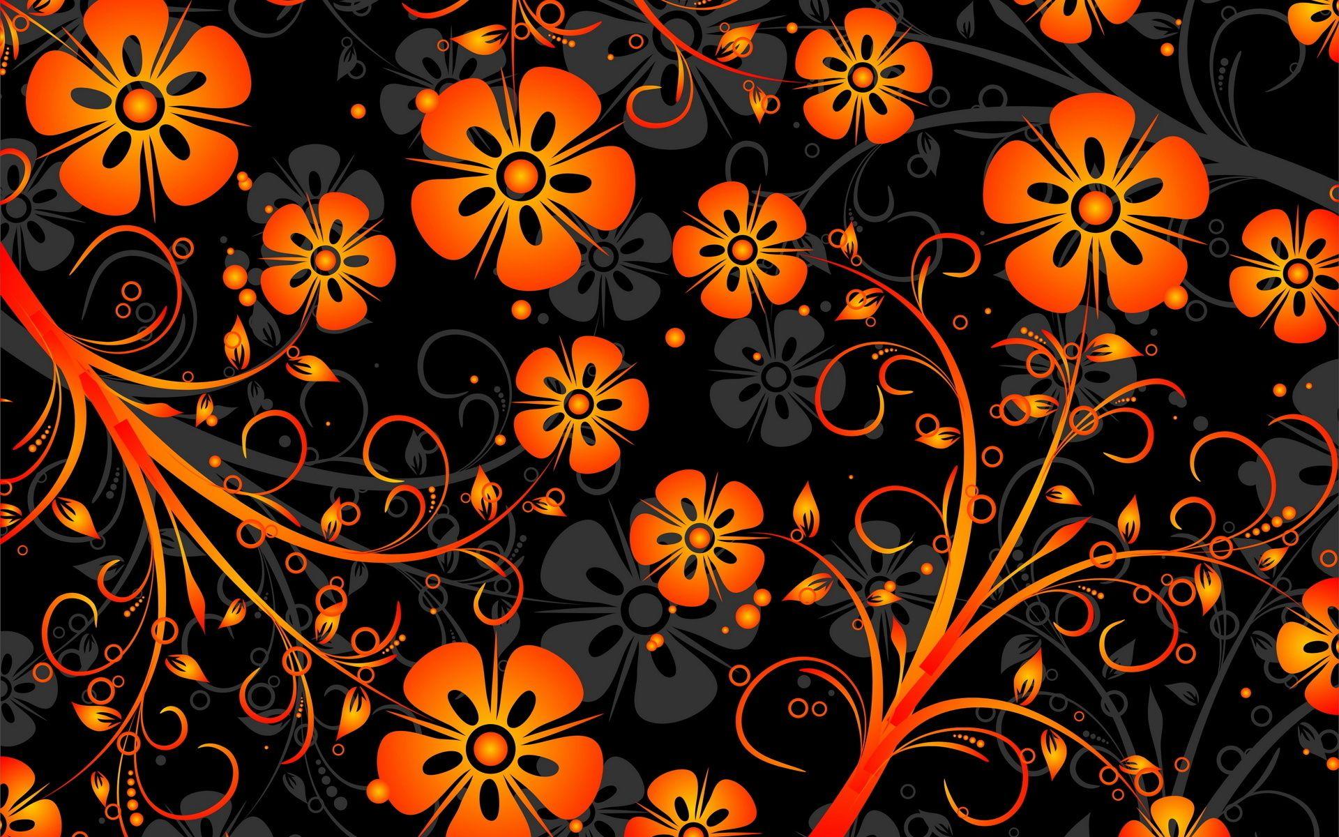 Orange Floral Wallpapers Top Free Orange Floral Backgrounds