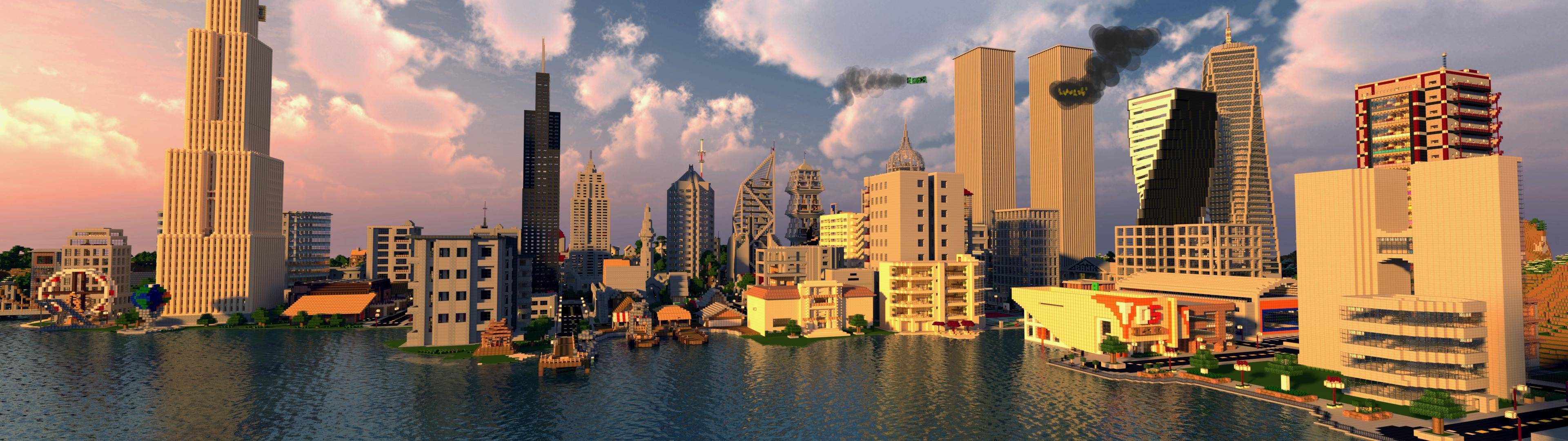 Minecraft City Wallpapers Top Free Minecraft City Backgrounds