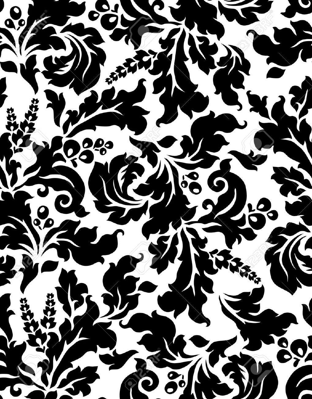 Black and White Damask Wallpapers Top Free Black and White Damask