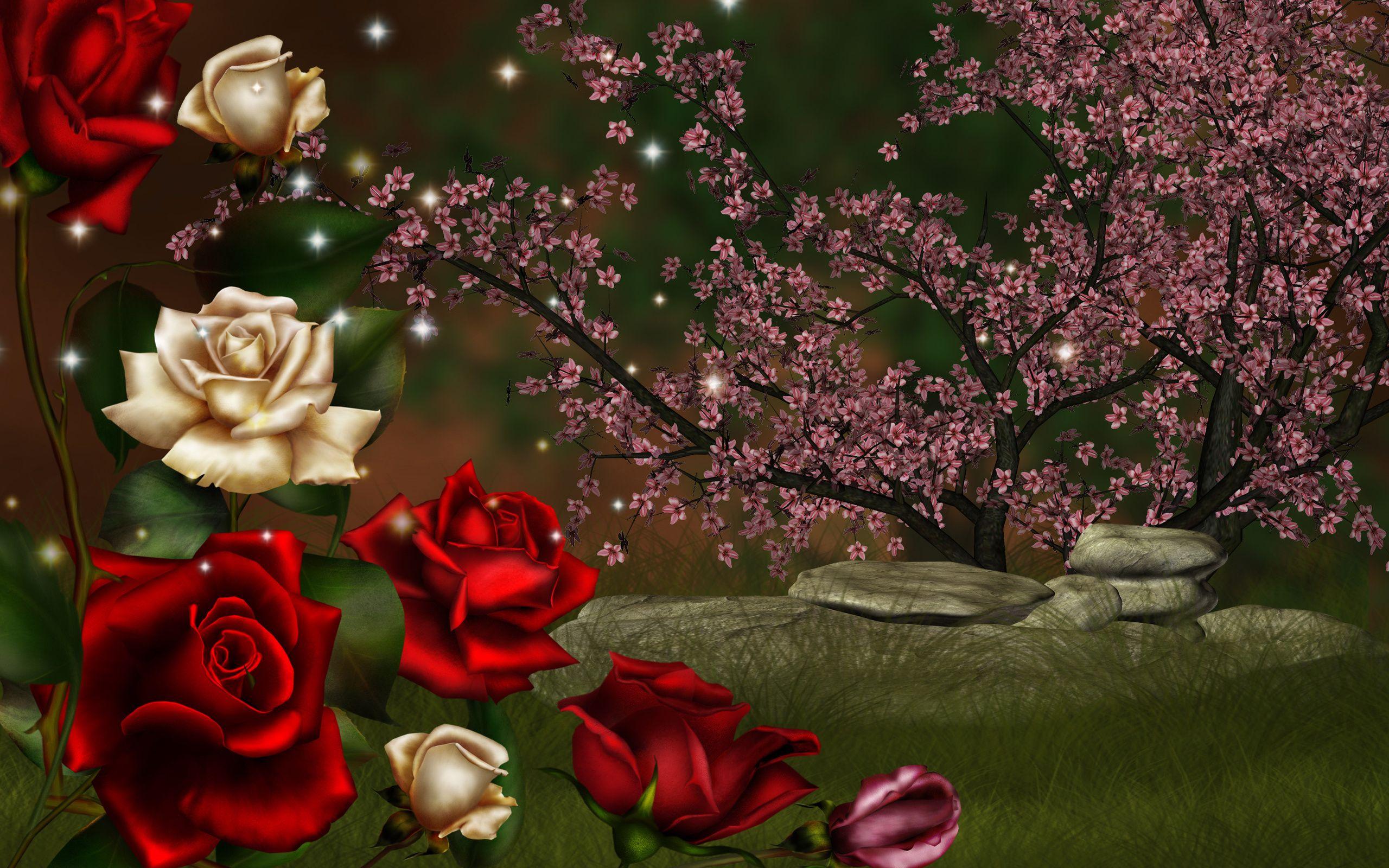 Red Roses Art Wallpapers Top Free Red Roses Art Backgrounds WallpaperAccess