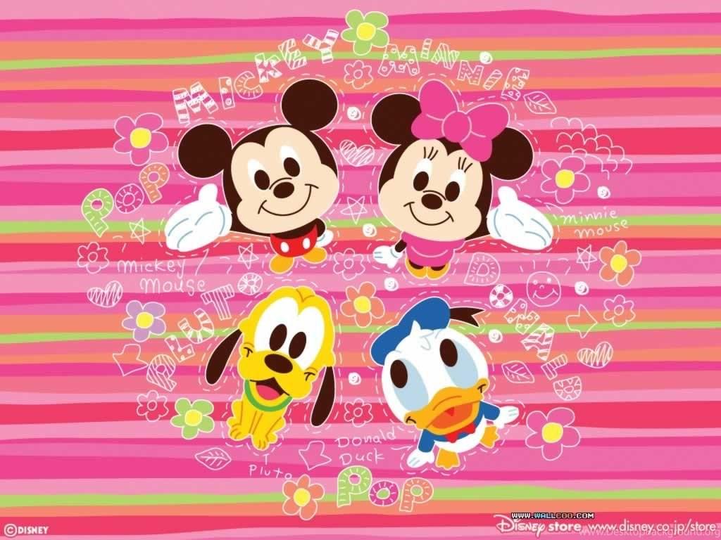 Mickey Mouse Pink Background