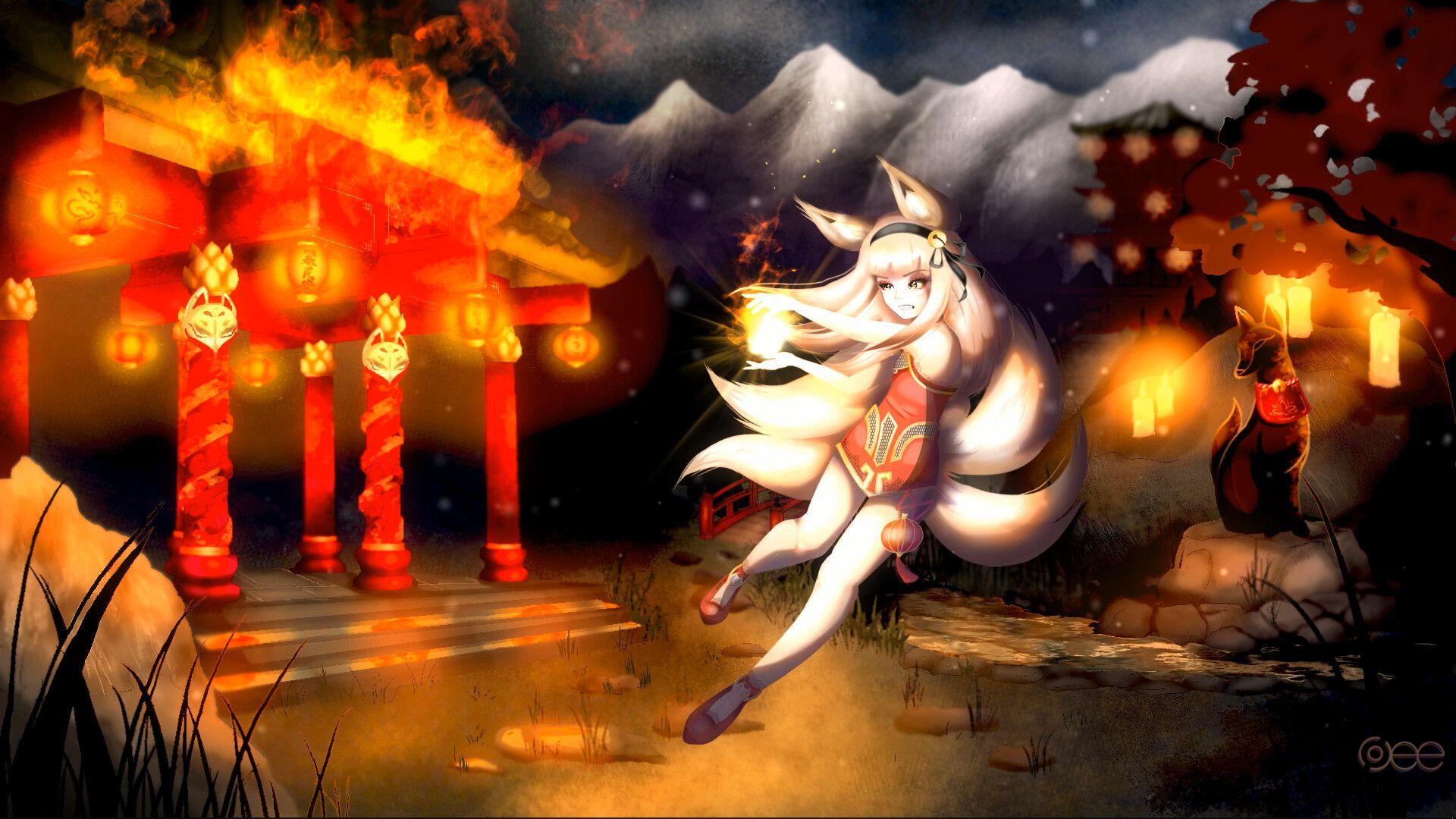 Kitsune Wallpapers Top Free Kitsune Backgrounds WallpaperAccess