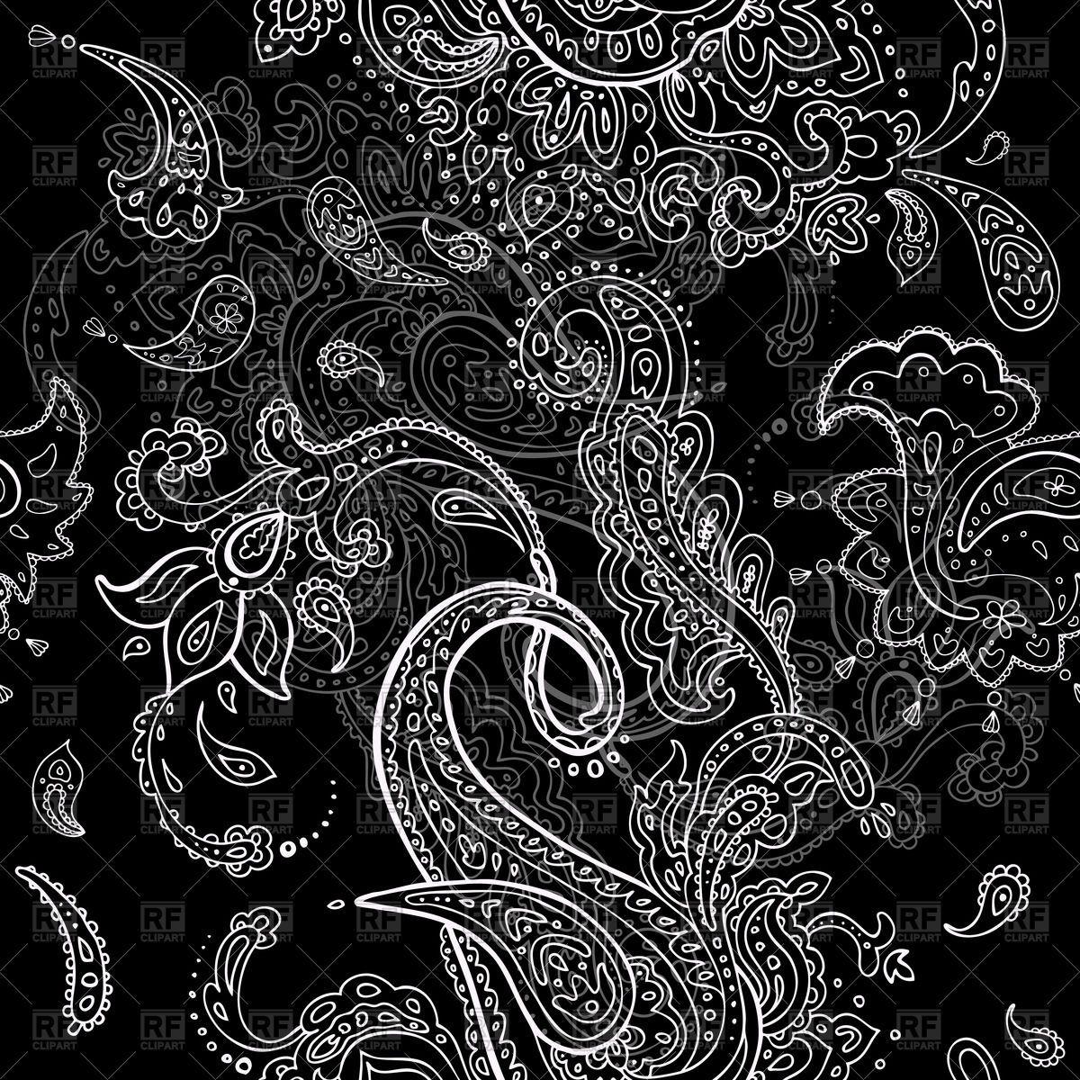 Black and White Paisley Wallpapers Top Free Black and White Paisley