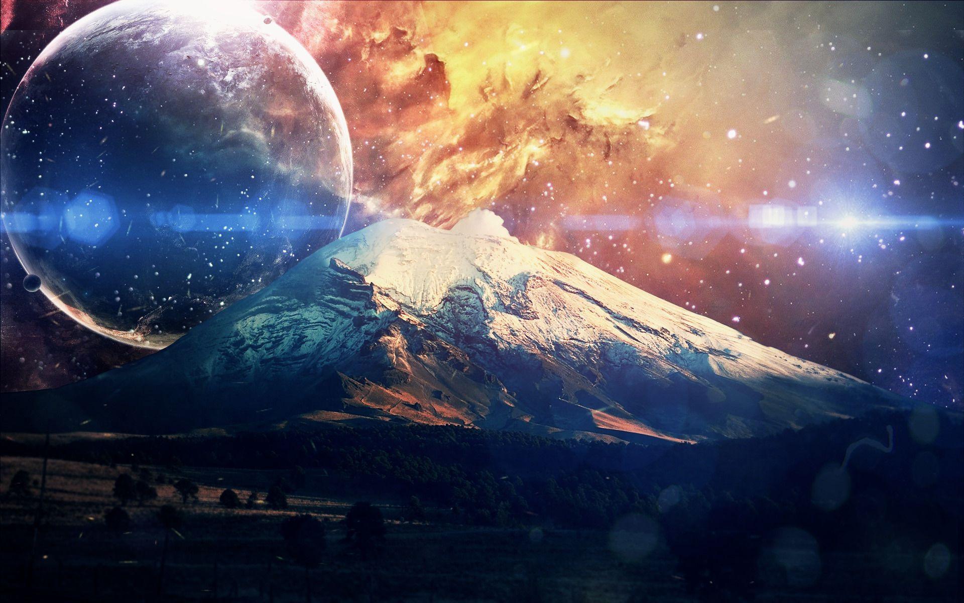 Galaxy Mountain Wallpapers Top Free Galaxy Mountain Backgrounds