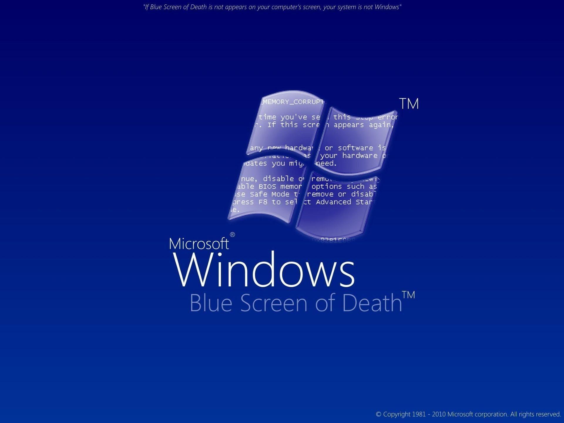 Blue Screen of Death Wallpapers Top Free Blue Screen of Death