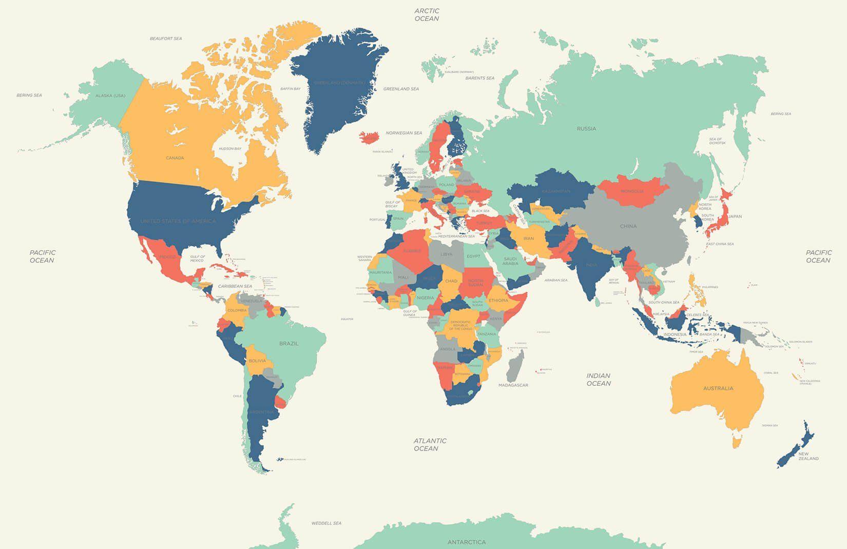 Colorful World Map Wallpapers Top Free Colorful World Map Backgrounds