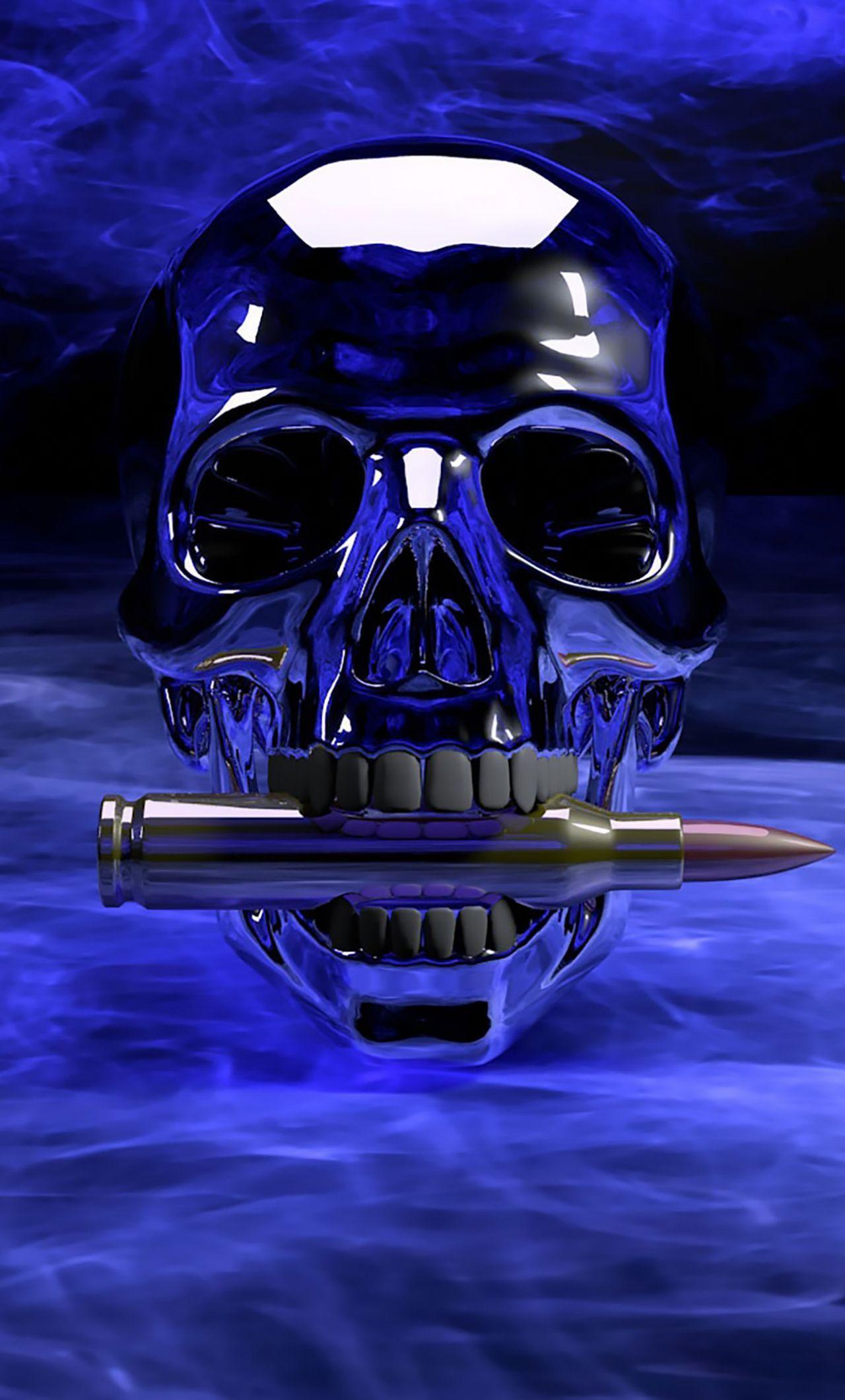 Blue Skull HD Wallpapers Top Free Blue Skull HD Backgrounds