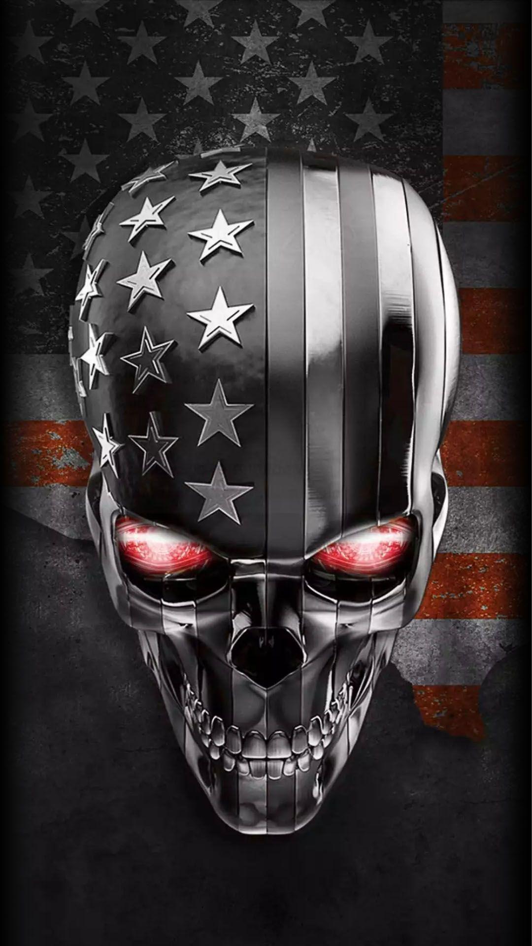 USA Skull Wallpapers Top Free USA Skull Backgrounds WallpaperAccess