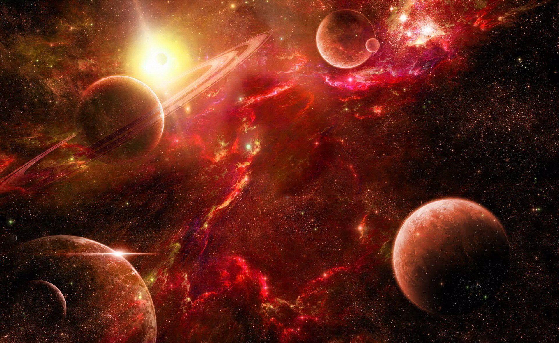 Red Space Wallpapers Top Free Red Space Backgrounds WallpaperAccess