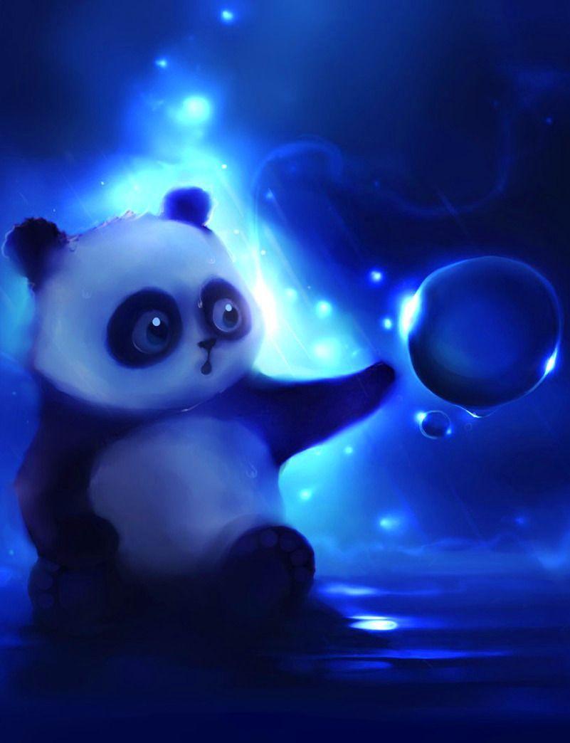 Blue Panda Wallpapers Top Free Blue Panda Backgrounds WallpaperAccess