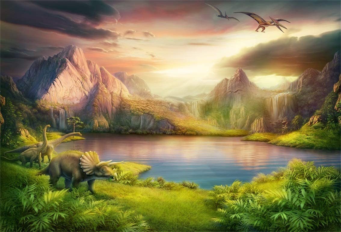 Jurassic Period Dinosaur Background 7x5FT Vinyl Photography Background