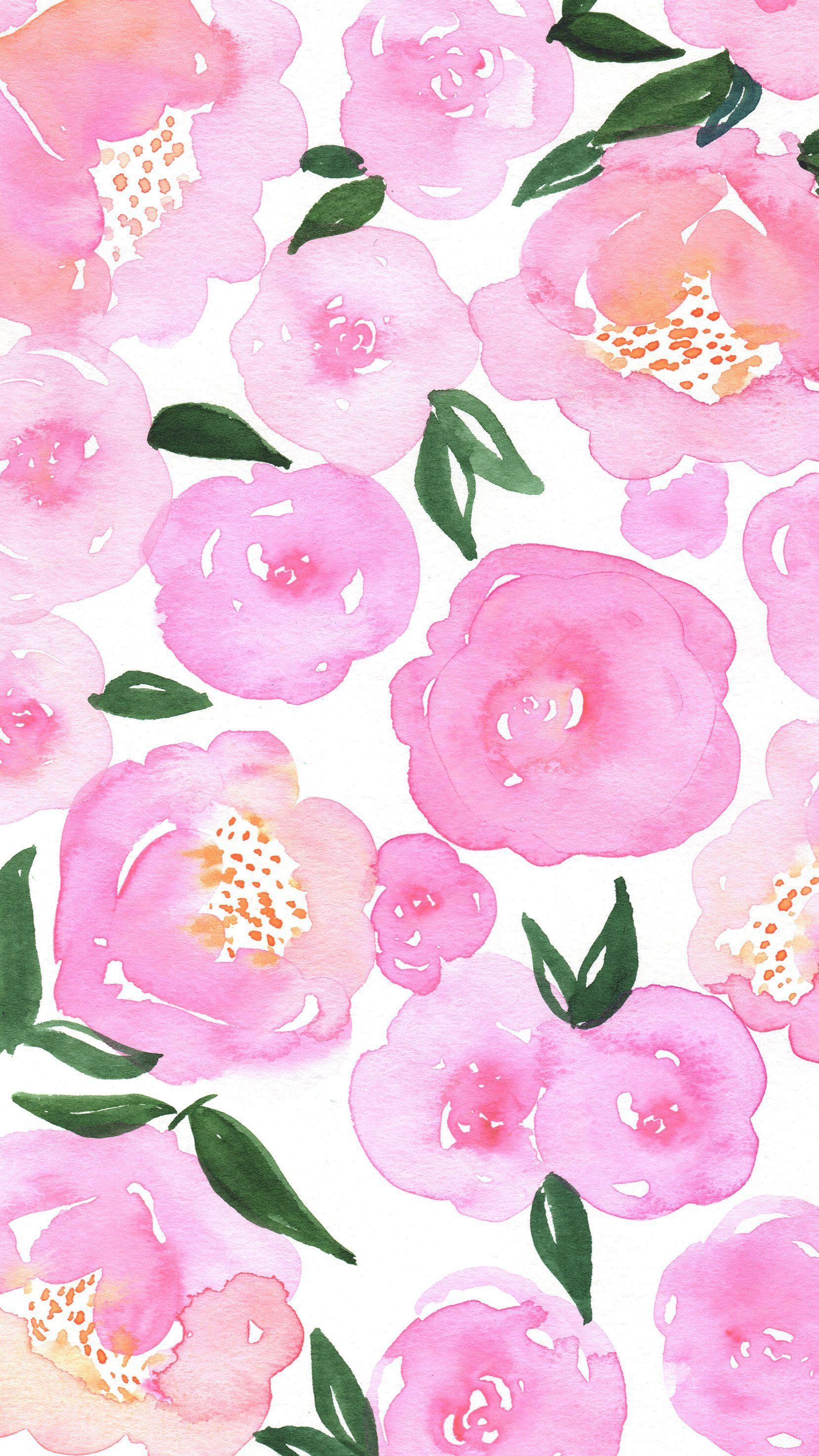 Watercolor Pink Flower Wallpapers Top Free Watercolor Pink Flower