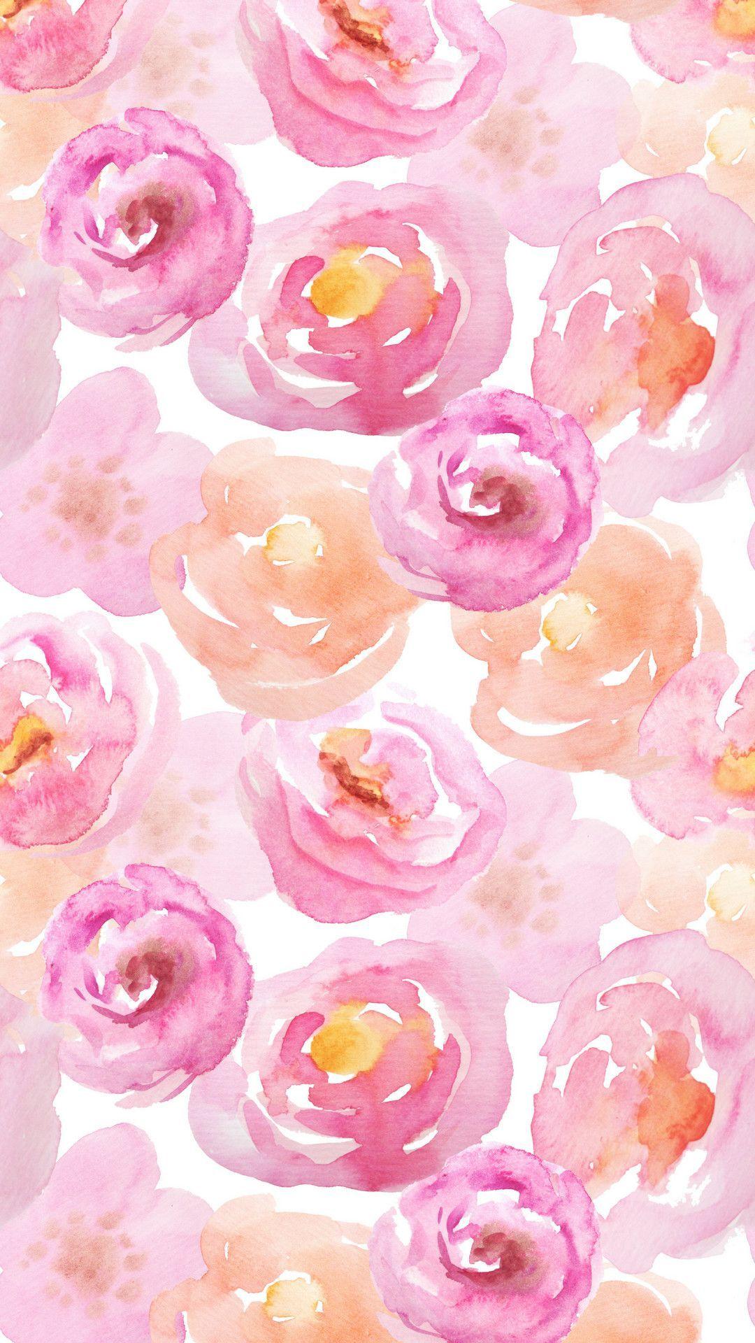Watercolor Pink Flower Wallpapers Top Free Watercolor Pink Flower