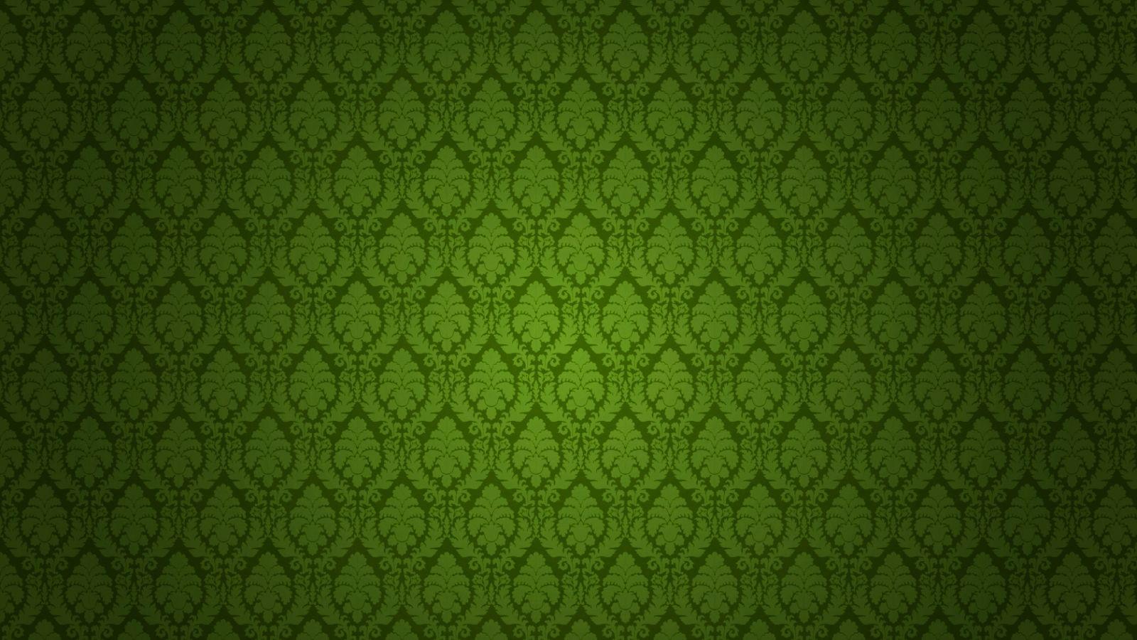 Green And Gold Damask