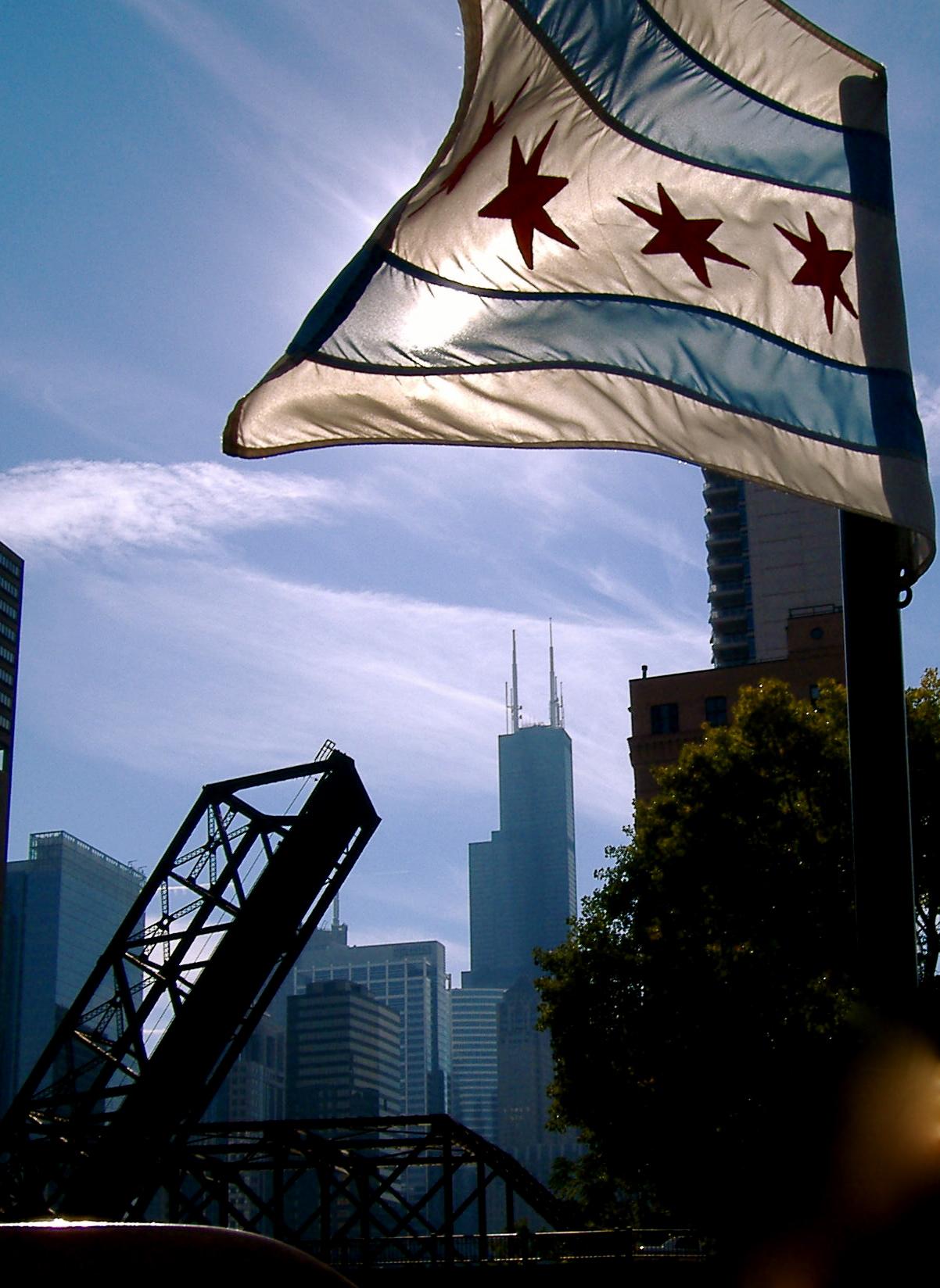 Chicago Flag Wallpaper