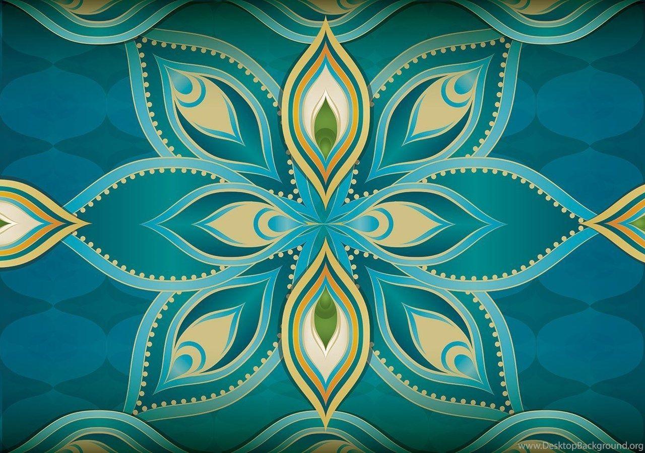 Teal Gold Background